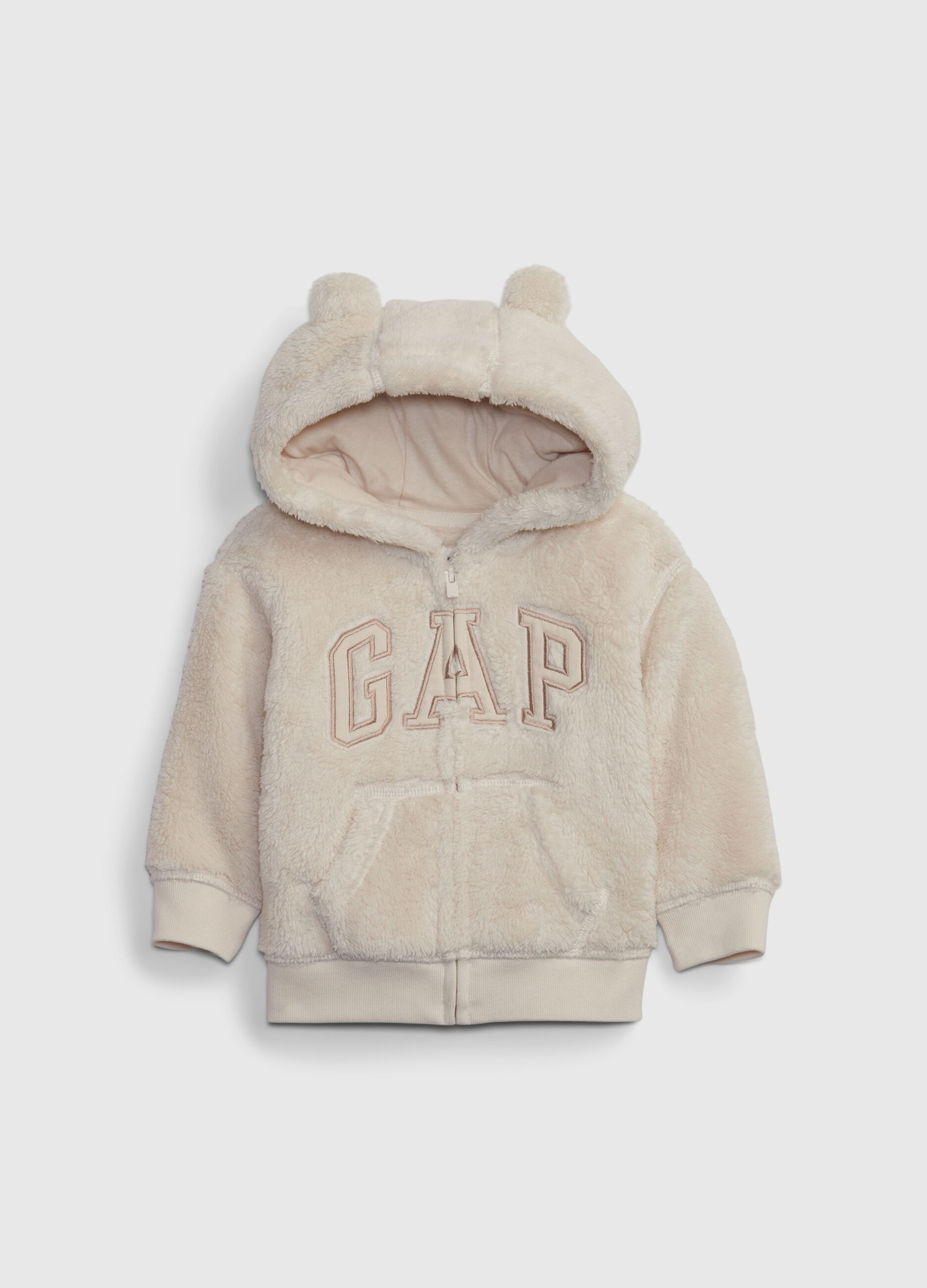 Full-zip sweatshirt with hood