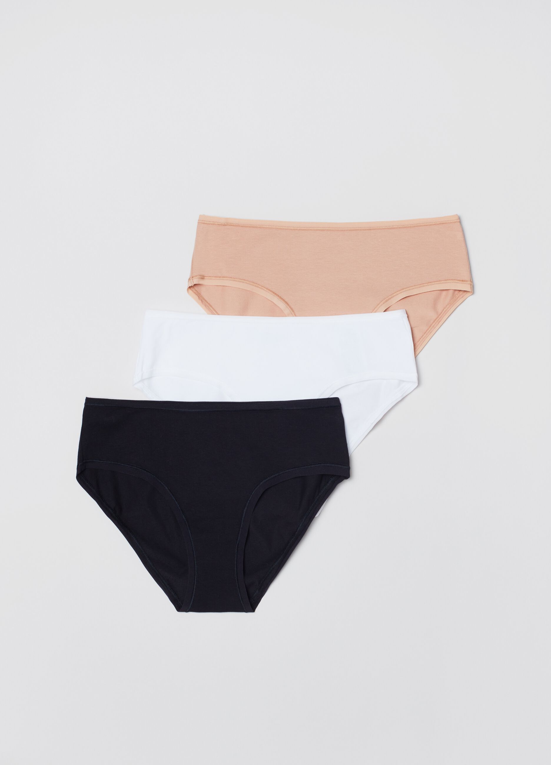 Tripack culotte in cotone bio stretch