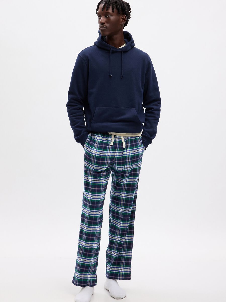 Pyjama bottoms in tartan flannel Man_0