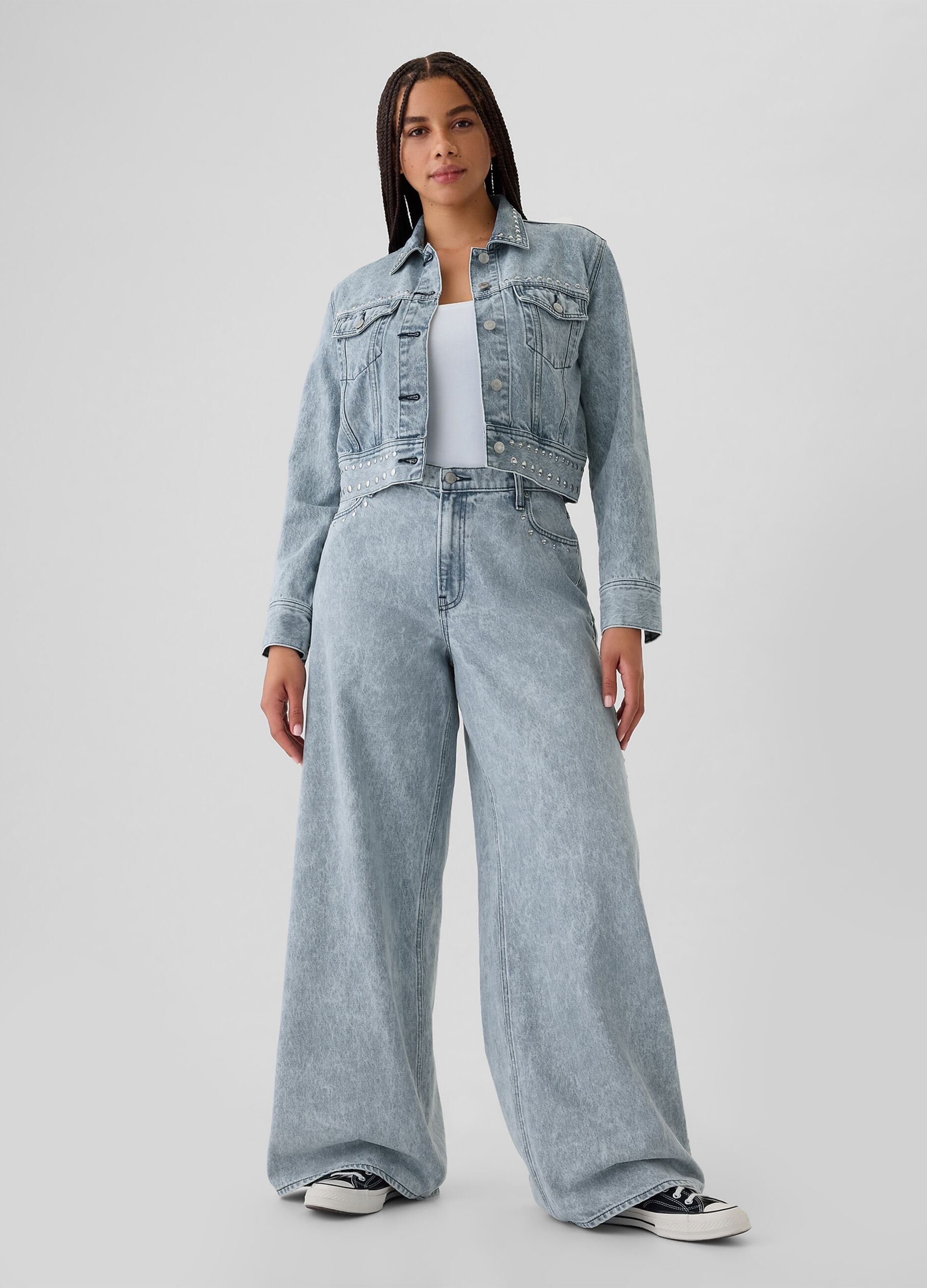 Jeans baggy fit con borchie_5