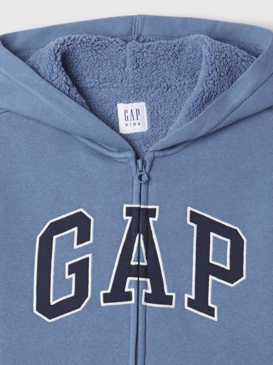 Full-zip con cappuccio interno in sherpa  Bambino_2