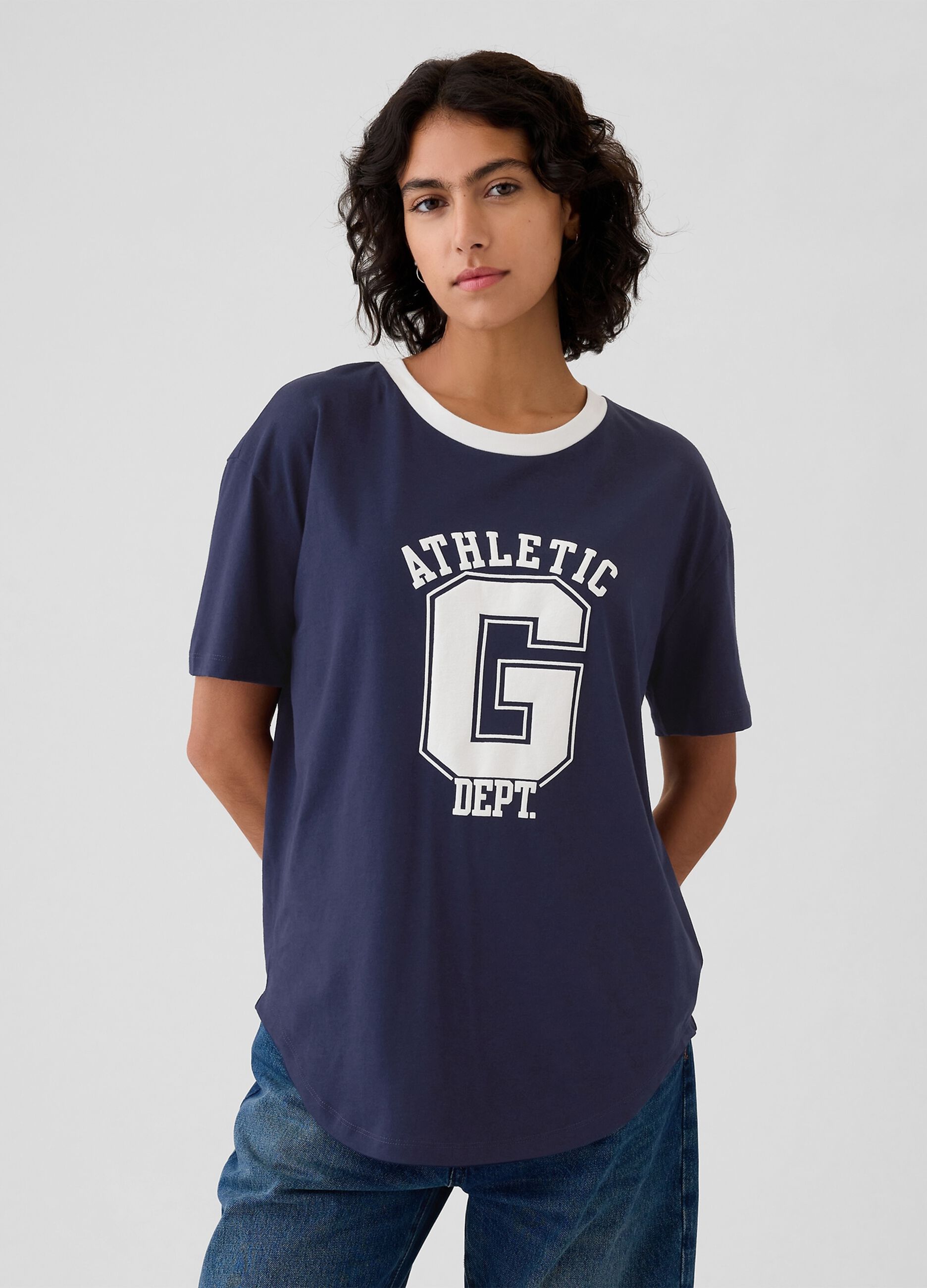 T-shirt in cotone bio stampa logo Athletic Dept.