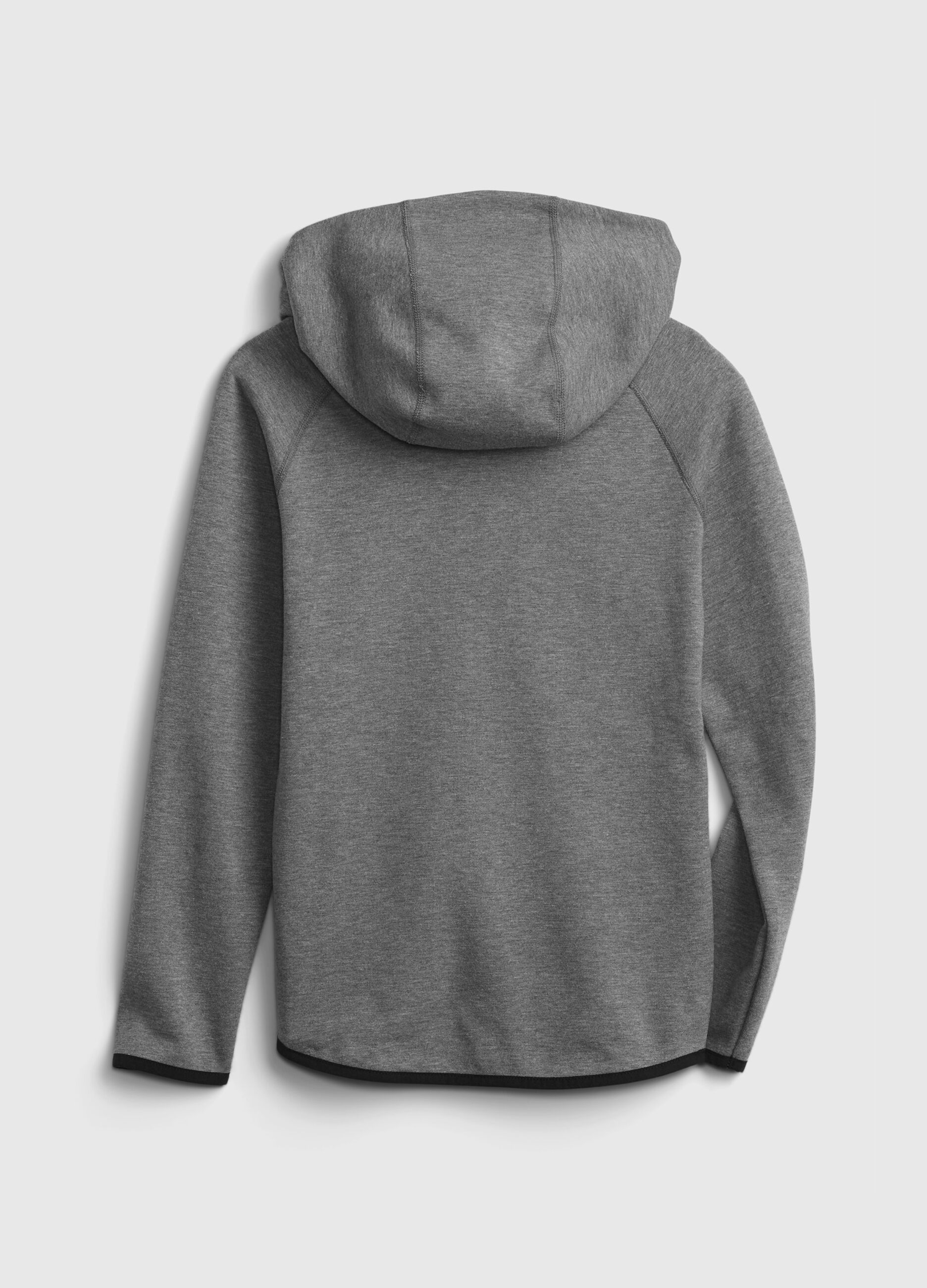 Full-zip hoodie in technical fabric with raglan sleeves_1