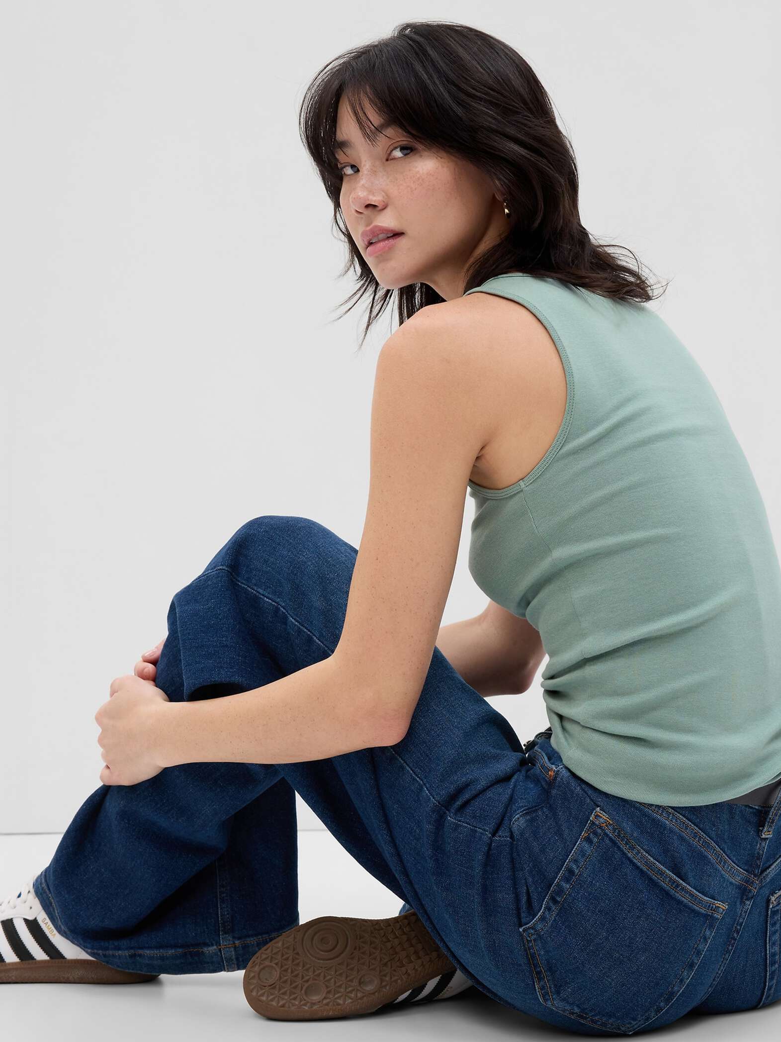 Stretch modal and cotton tank top_1
