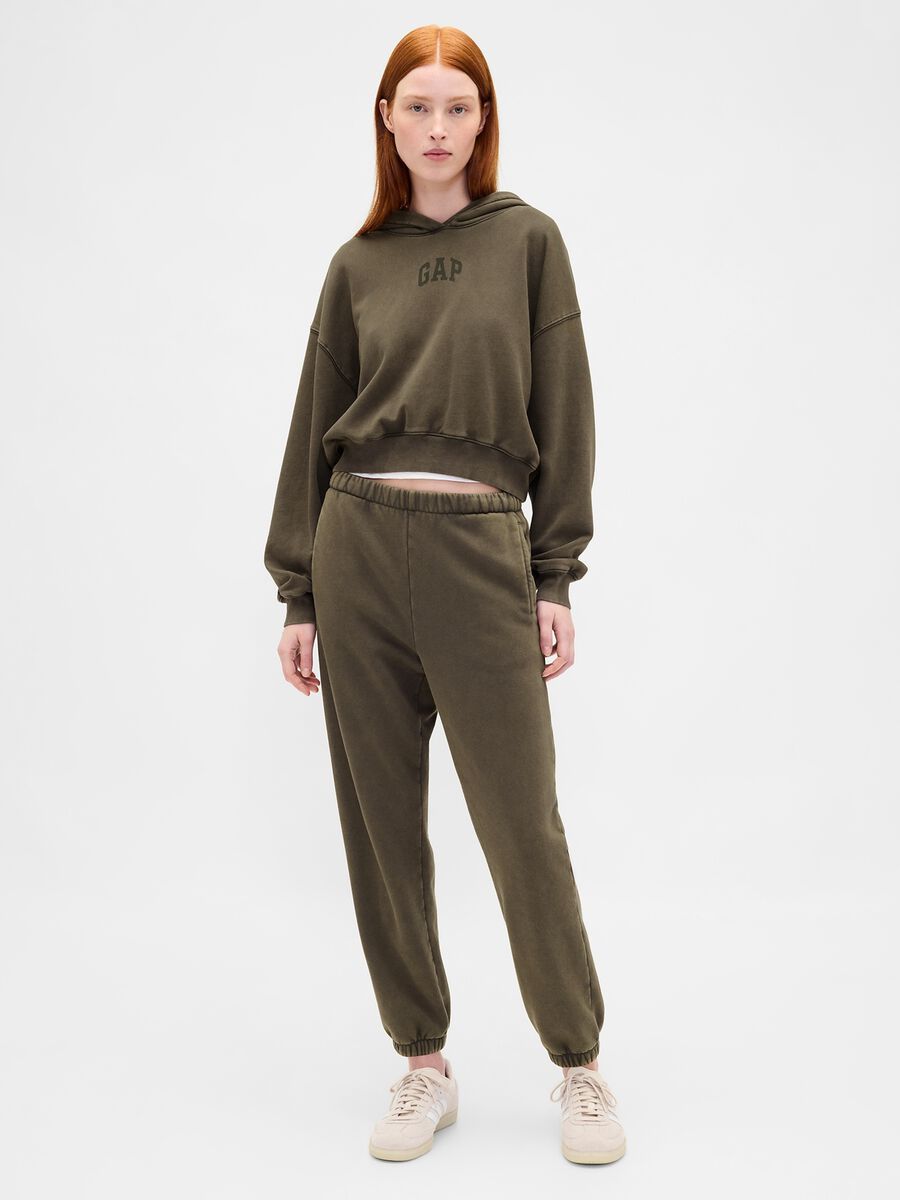 Felpa con cappuccio e logo Donna_3