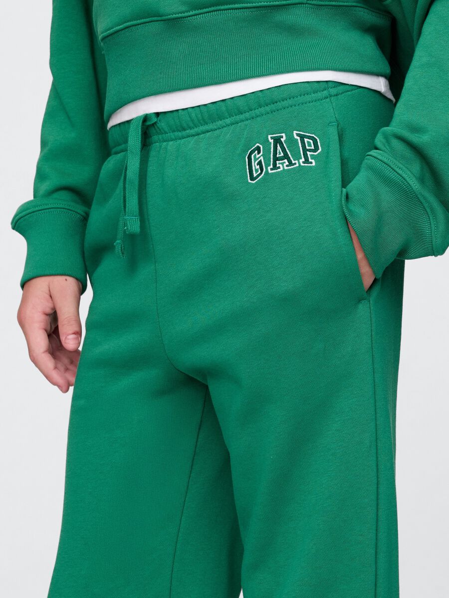 Children's green jogger trousers in cotton blend Boy_3