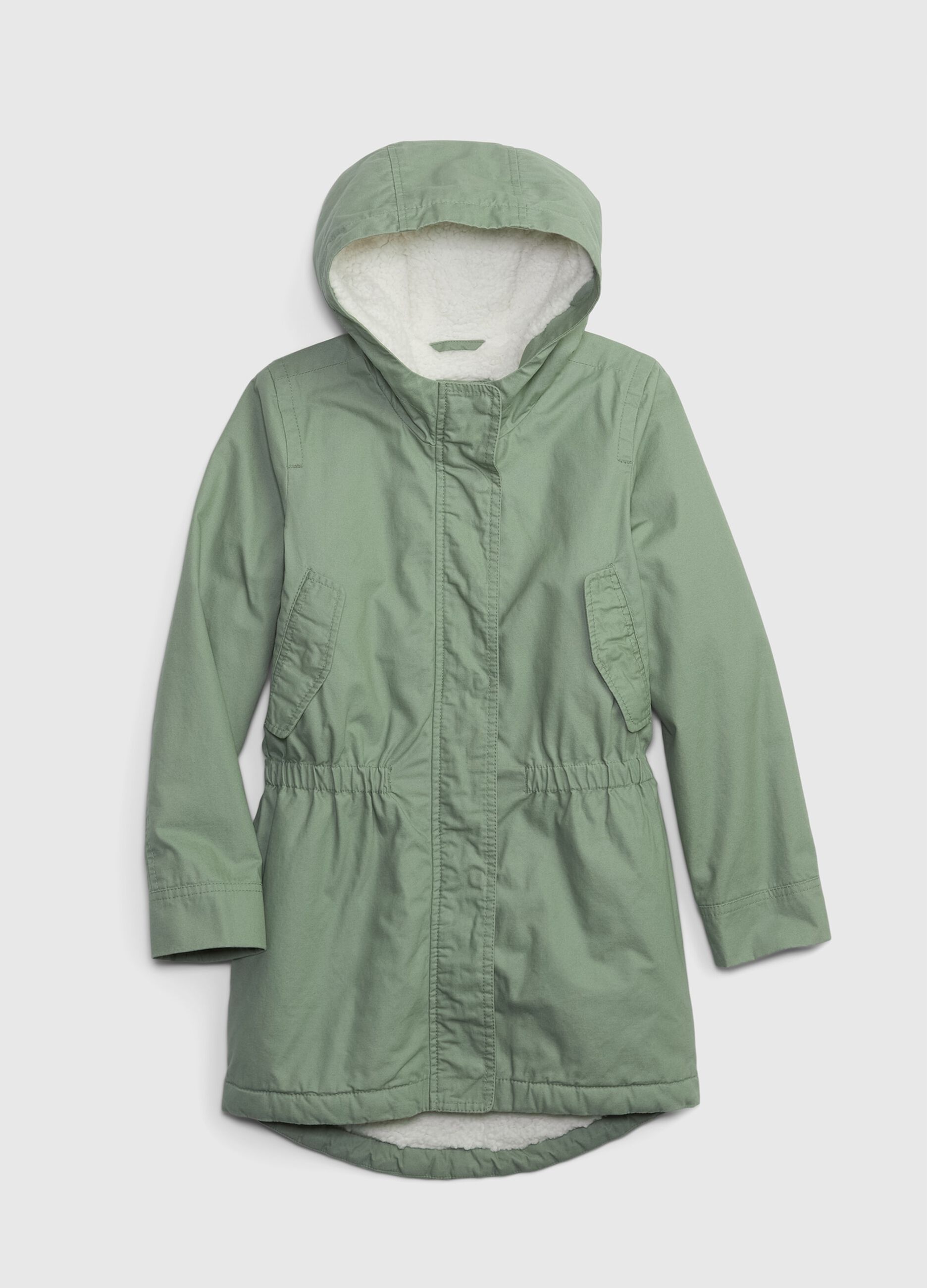 Parka with sherpa lining