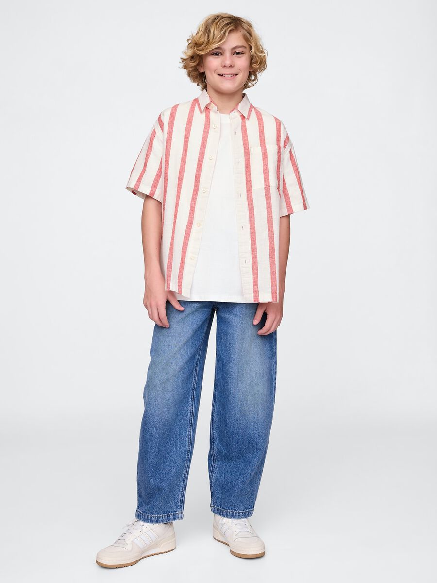 Camicia in lino e cotone Bambino_2