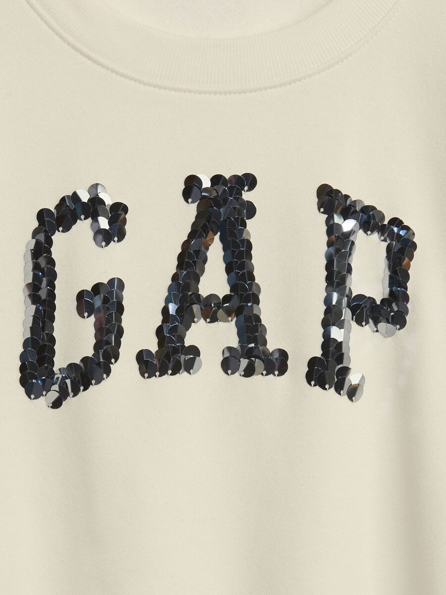 Sweatshirt with sequin logo Girl_2