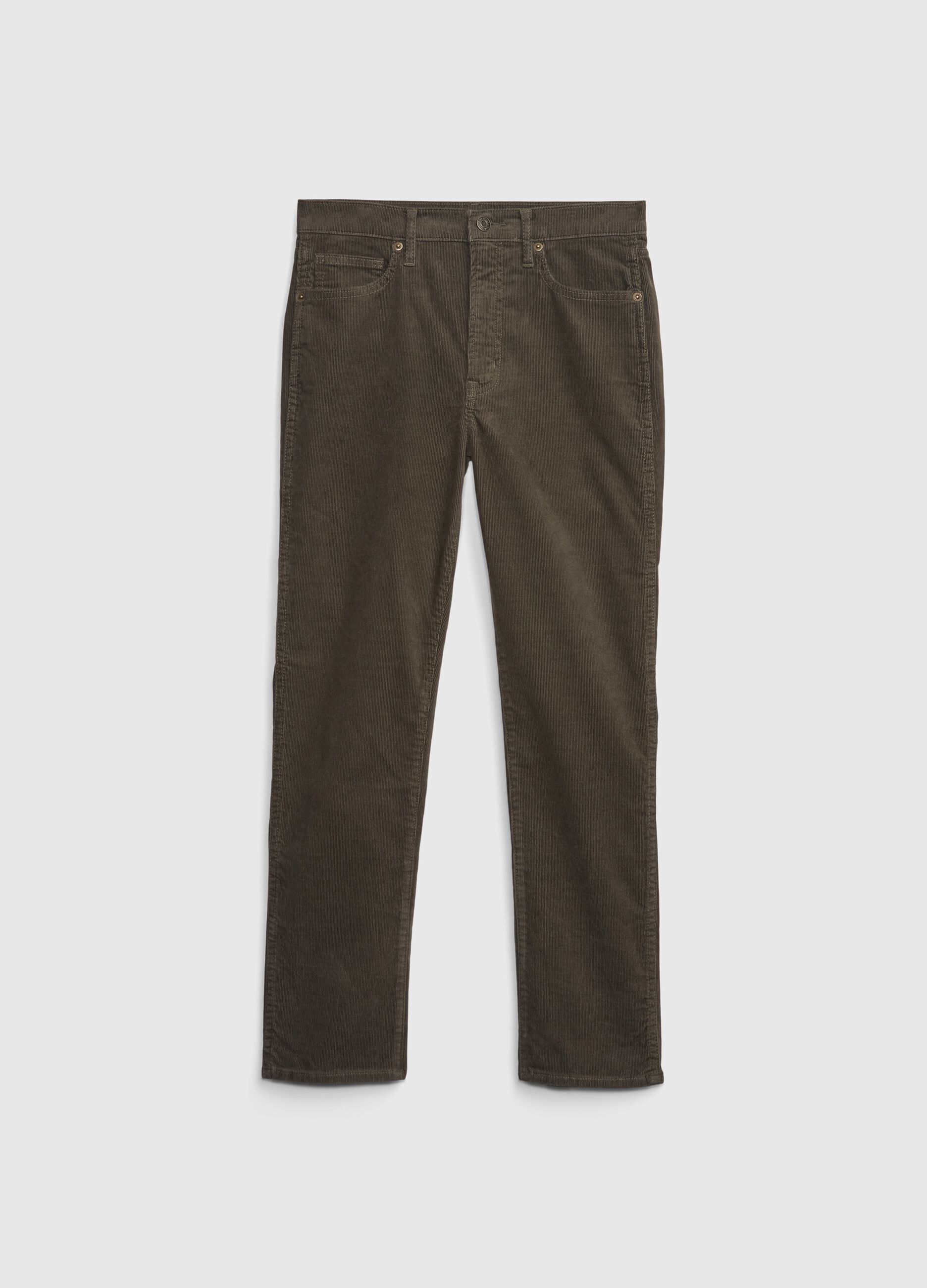 Slim-fit high-rise trousers in corduroy_5