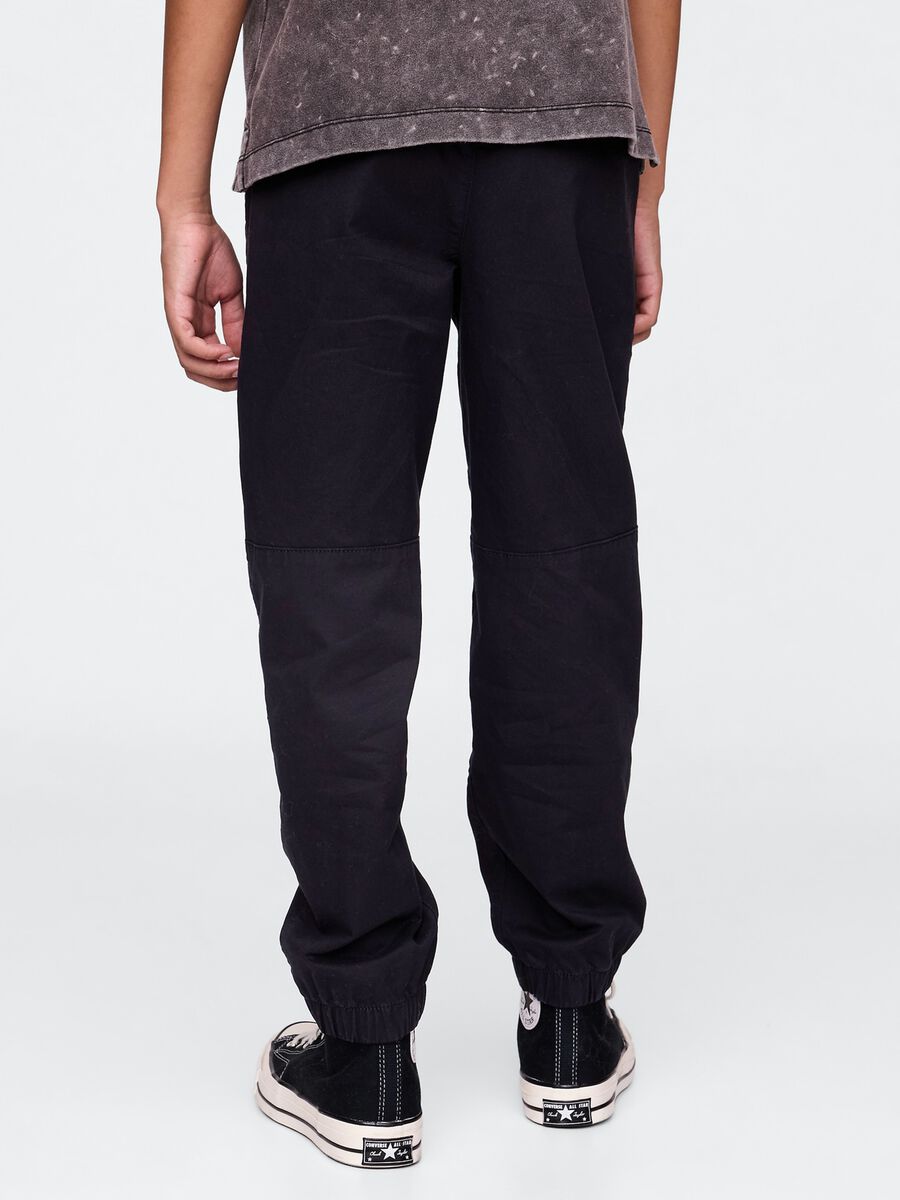 Pantaloni neri in cotone elasticizzato Boy_2