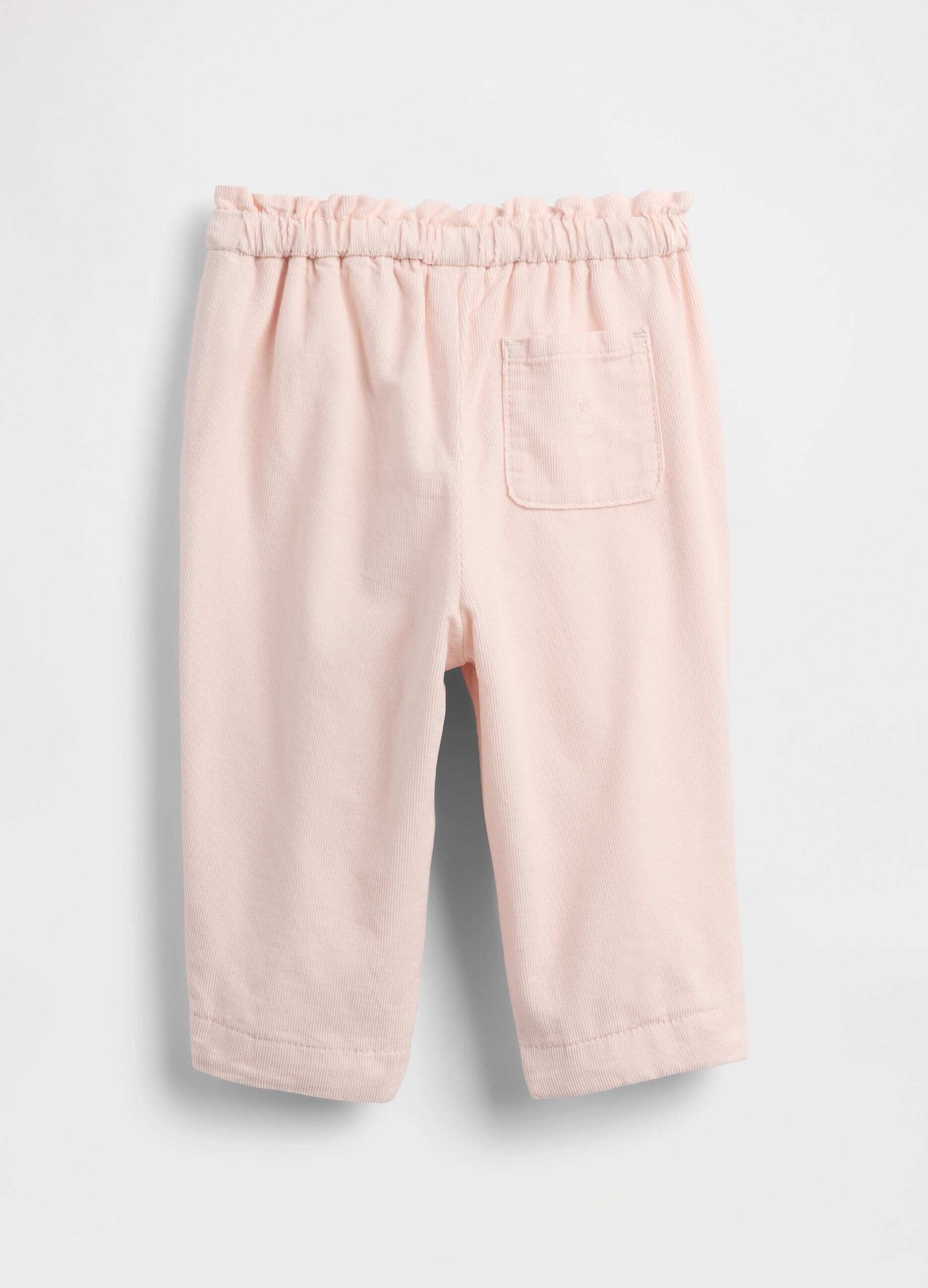 Pantaloni rosa in cotone per neonati_1