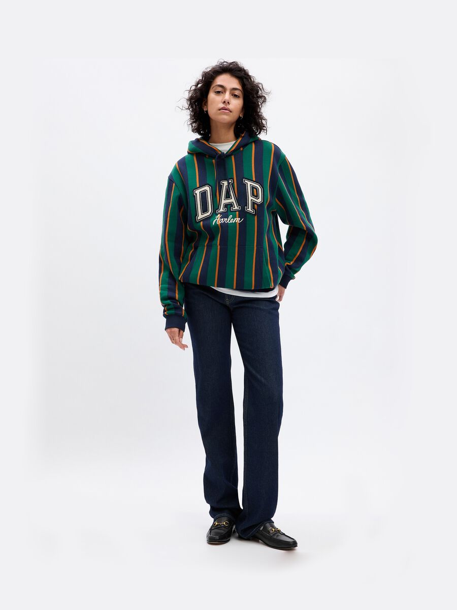 Striped sweatshirt with Dapper Dan of Harlem embroidery Woman_1