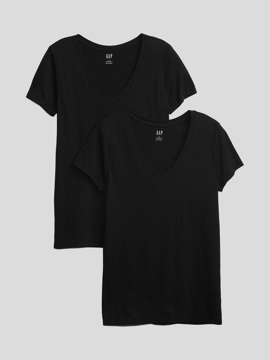 Twin-pack cotton and modal T-shirts Woman_0