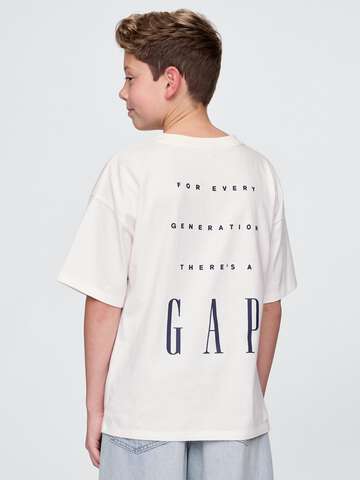 T-shirt bianca in puro cotone GAP Kids_1