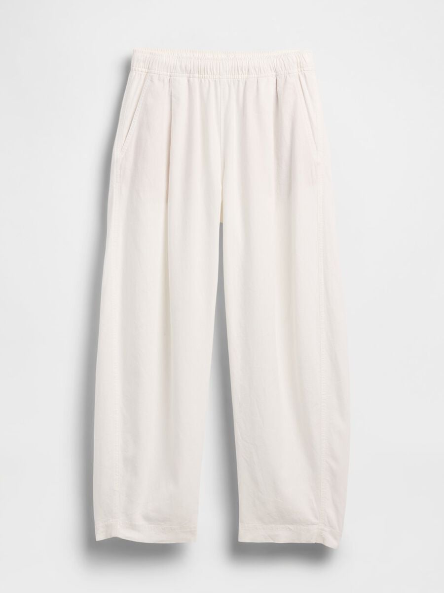 Pantaloni in misto lino Donna_5