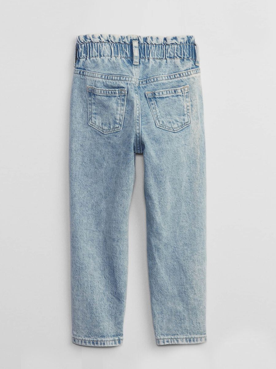 Jeans mom fit con trattamento acid wash Bimba_1