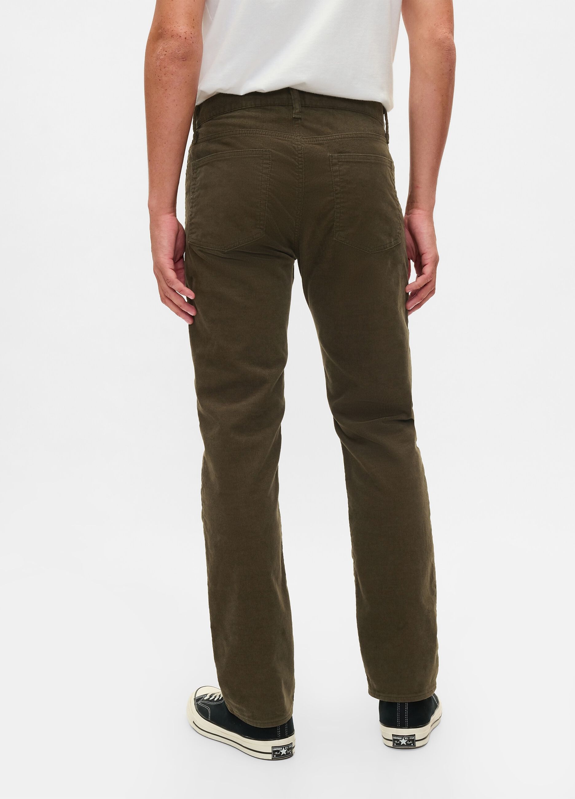 Pantalone straight fit in corduroy stretch