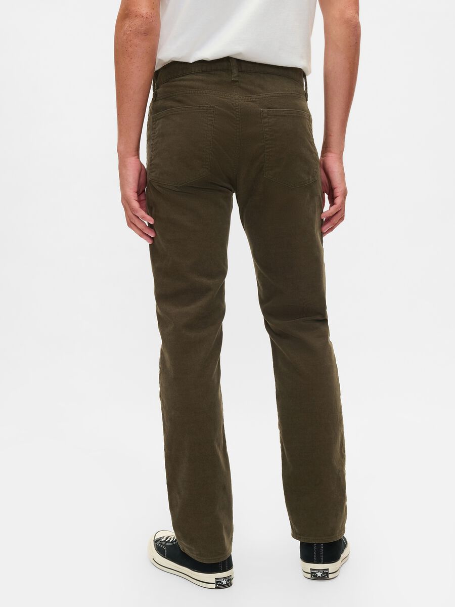 Straight-fit trousers in stretch corduroy Man_2