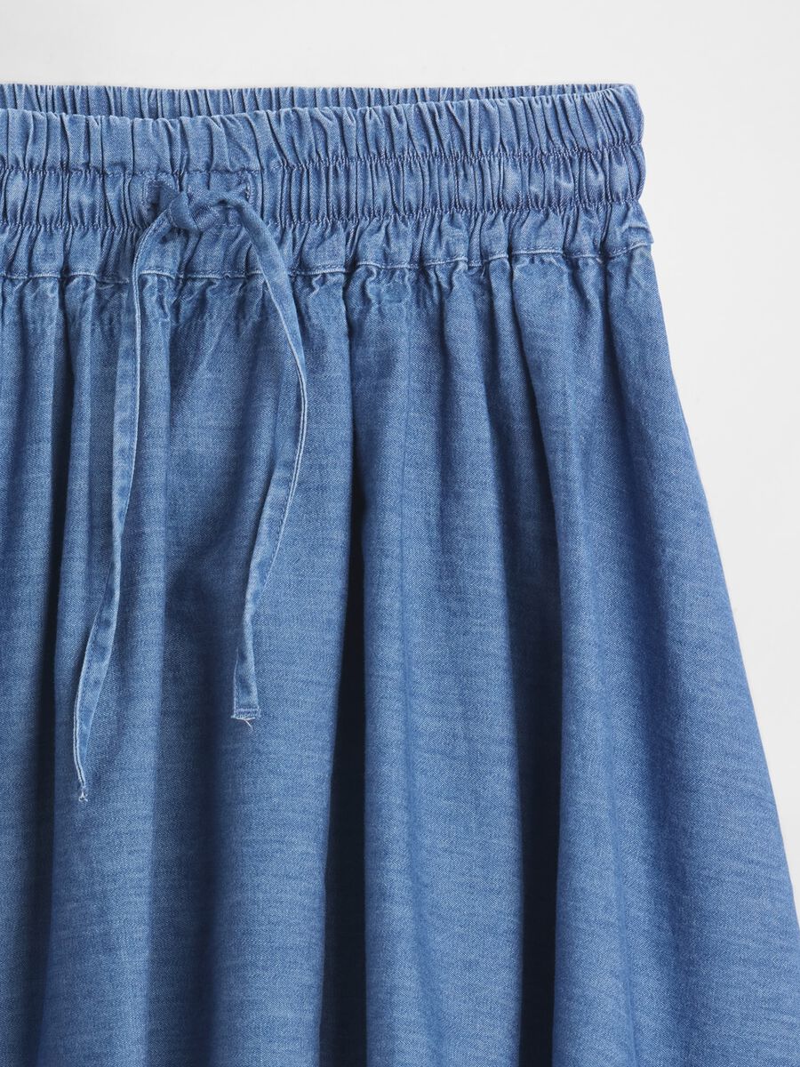 Blue Cotton Skirt Girl_2