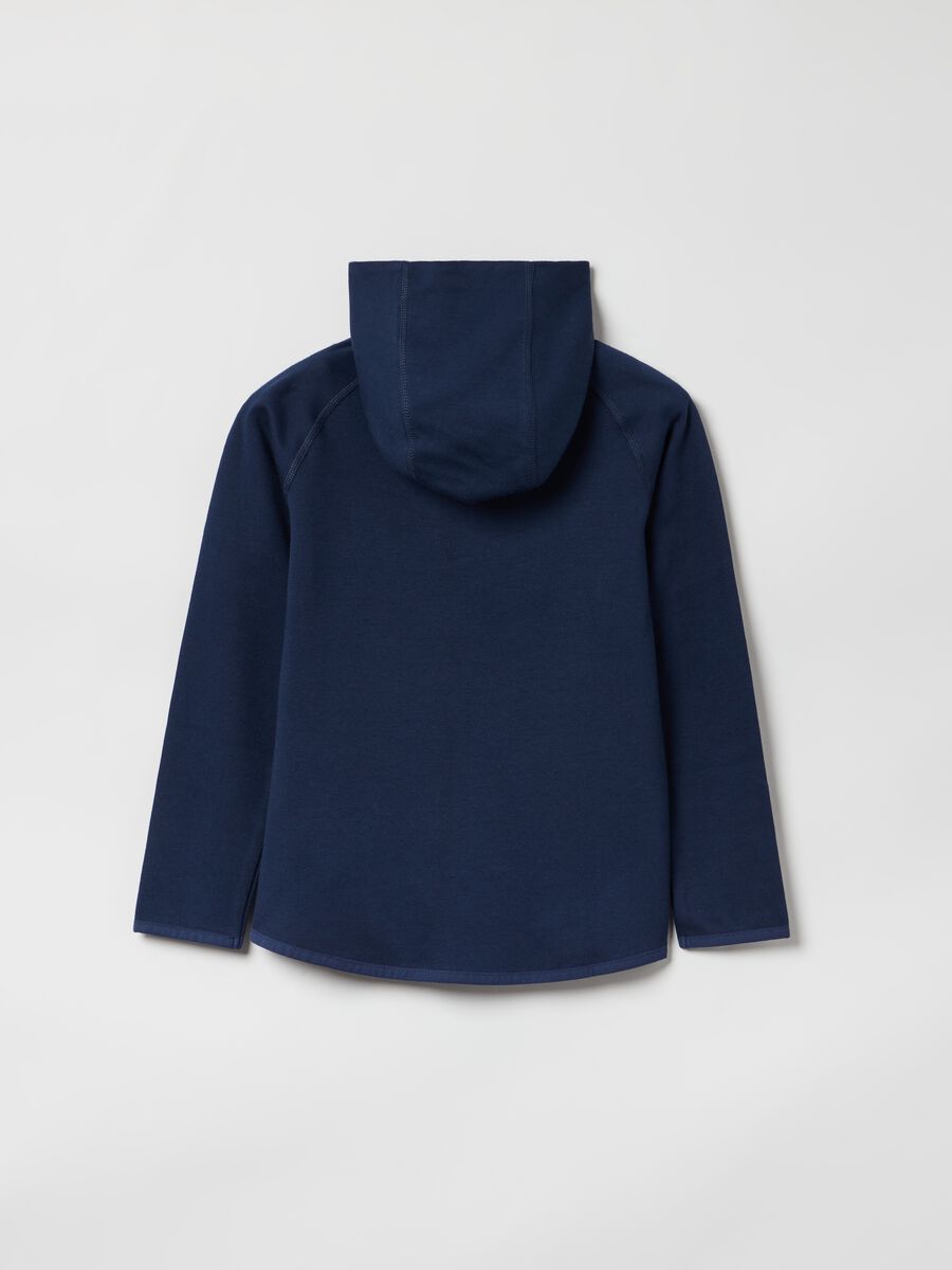 Full-zip hoodie in technical fabric Boy_1