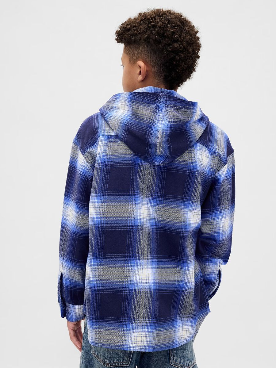 Camicia in cotone con cappuccio Bambino_1