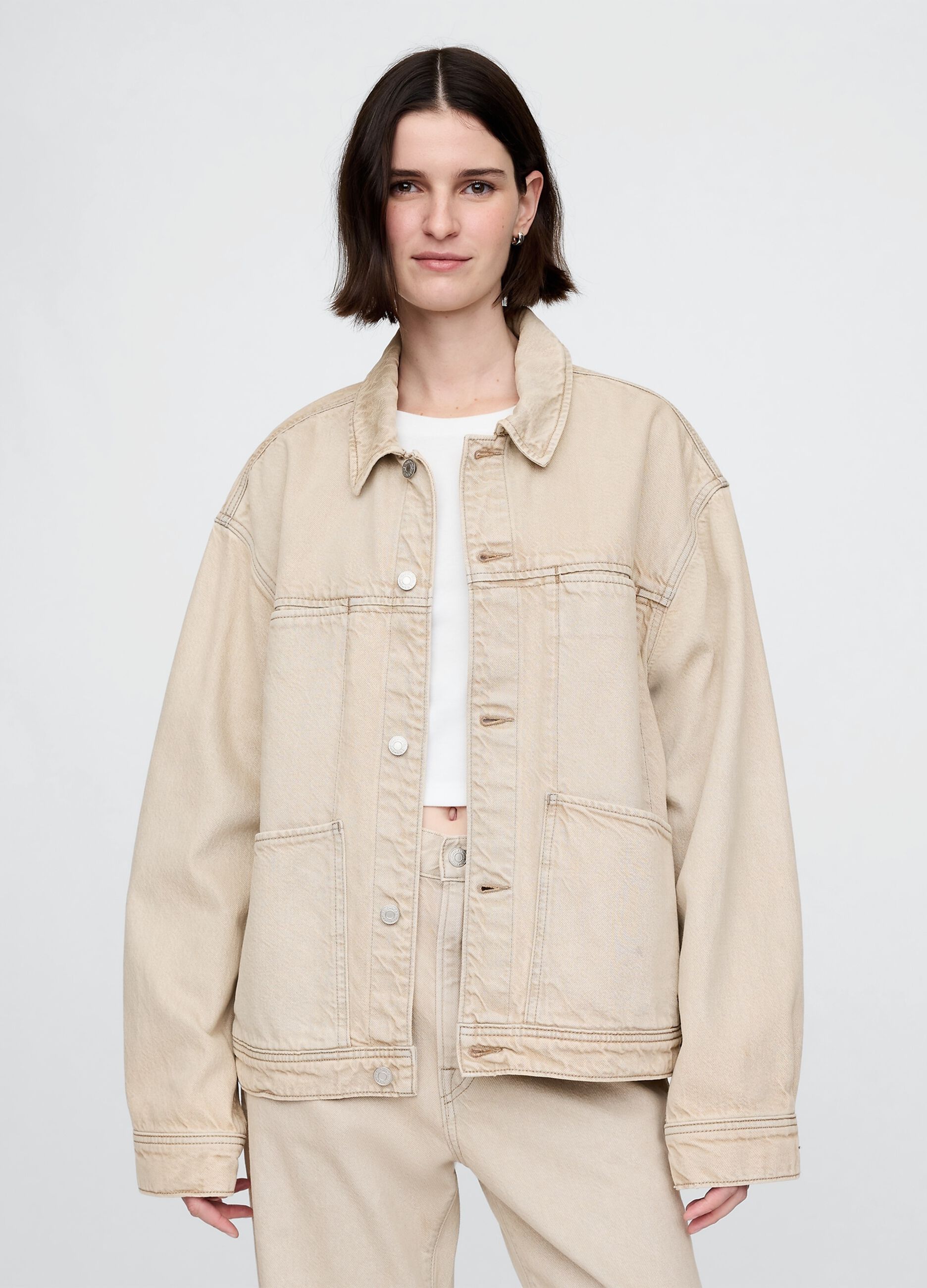 Giacca denim beige Gap_1