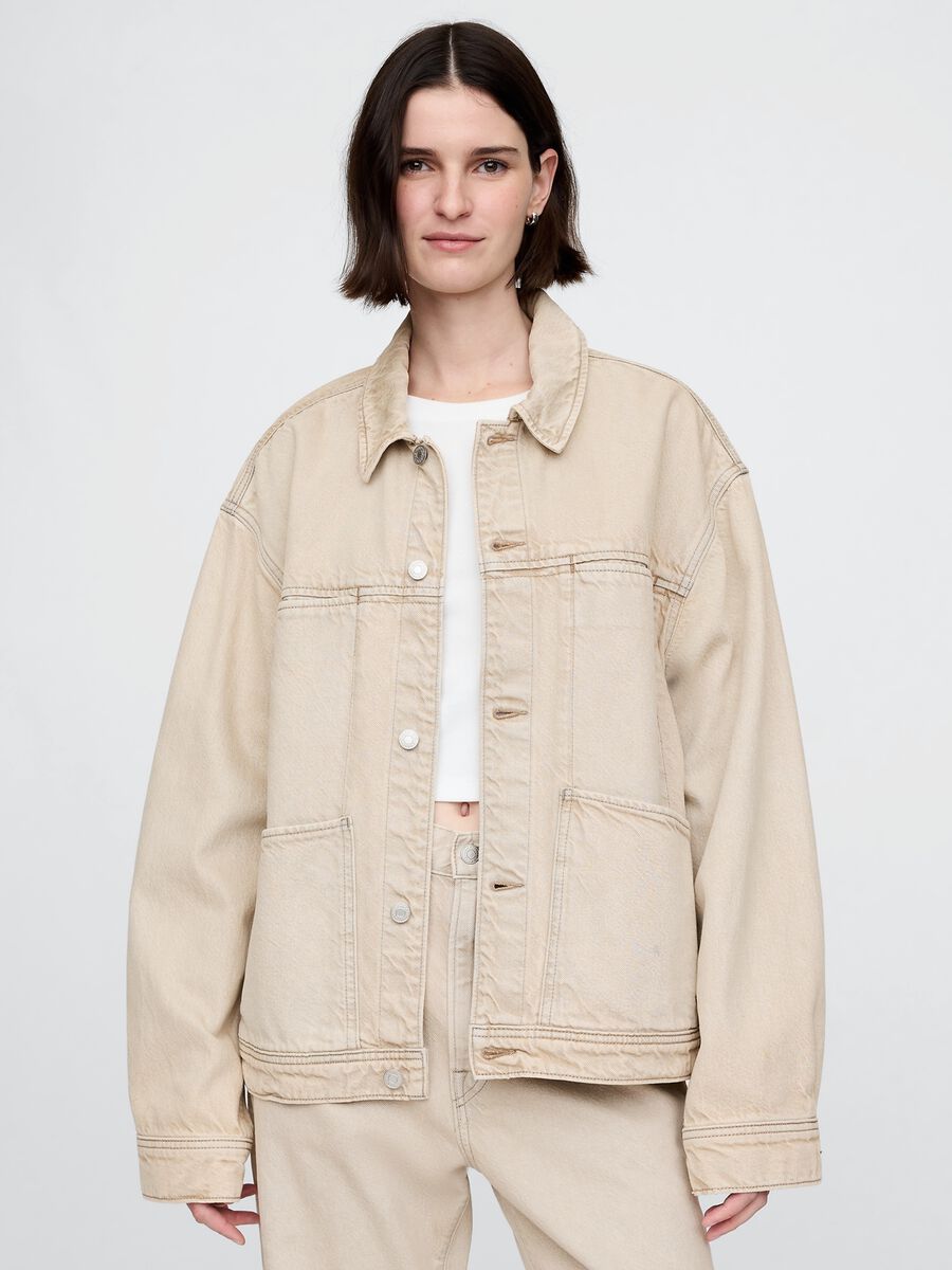 Giacca denim beige Gap Uomo_1