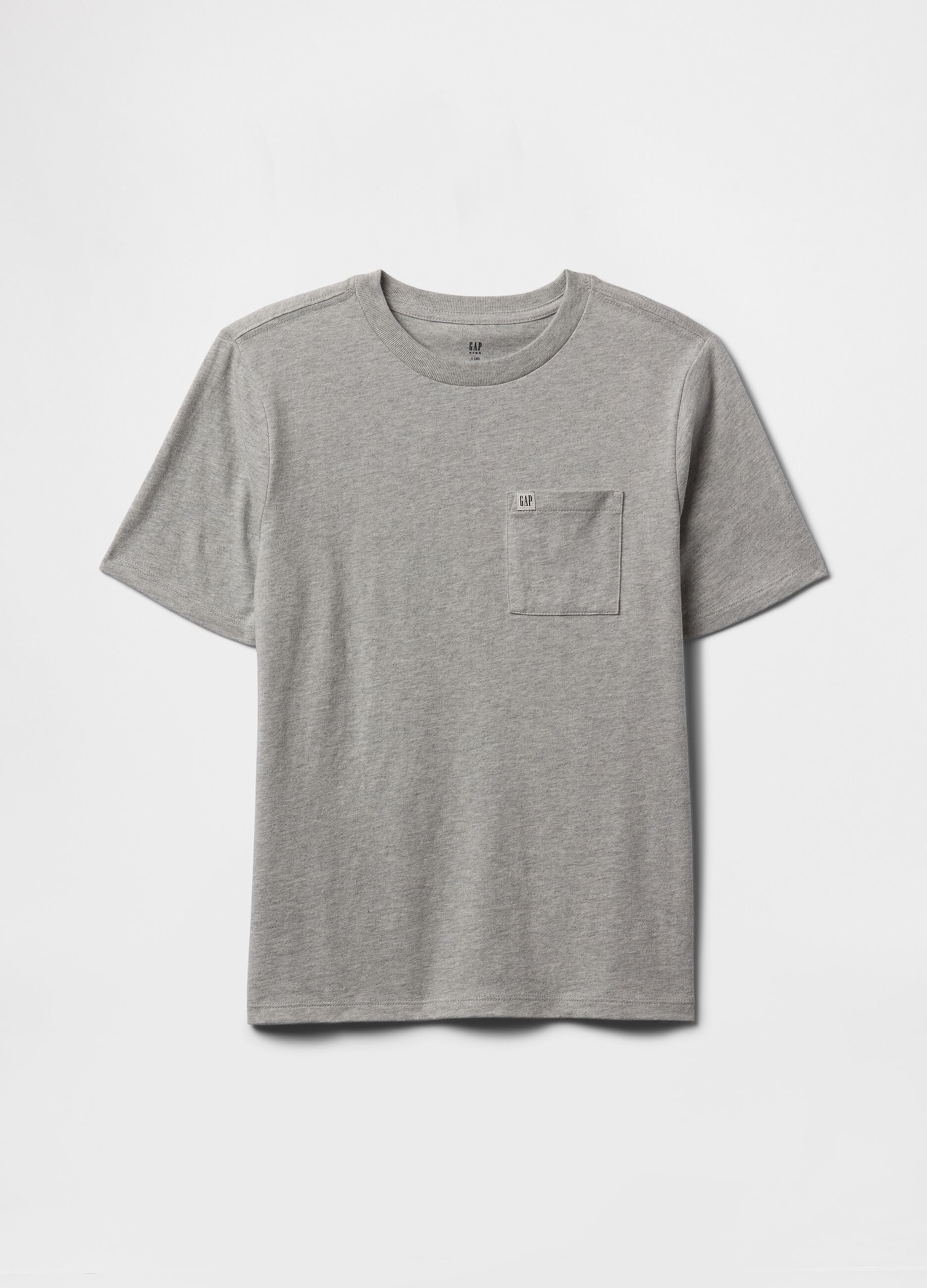 T-shirt girocollo grigio chiaro