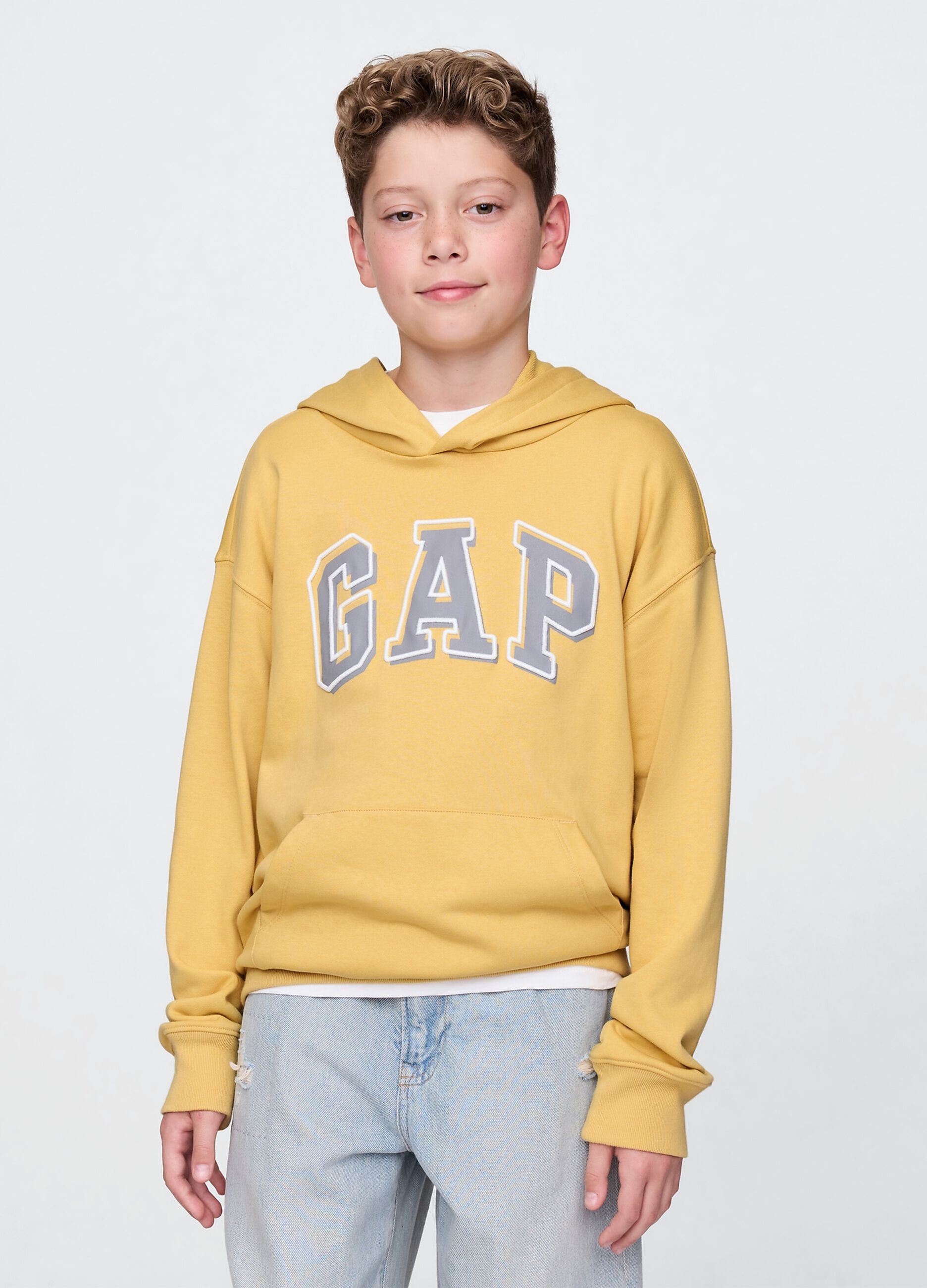 Felpa con cappuccio gialla GAP Kids