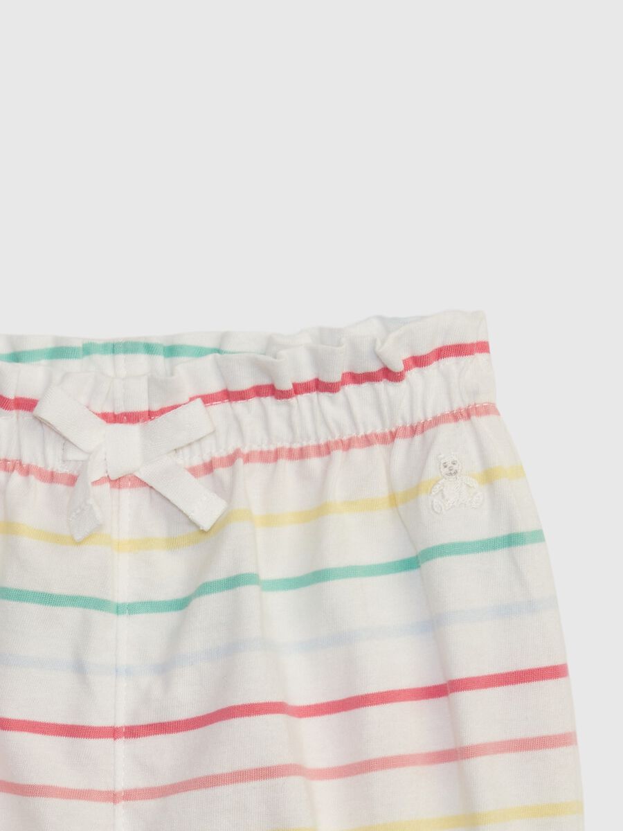 Cotton shorts with print and embroidery Newborn_2