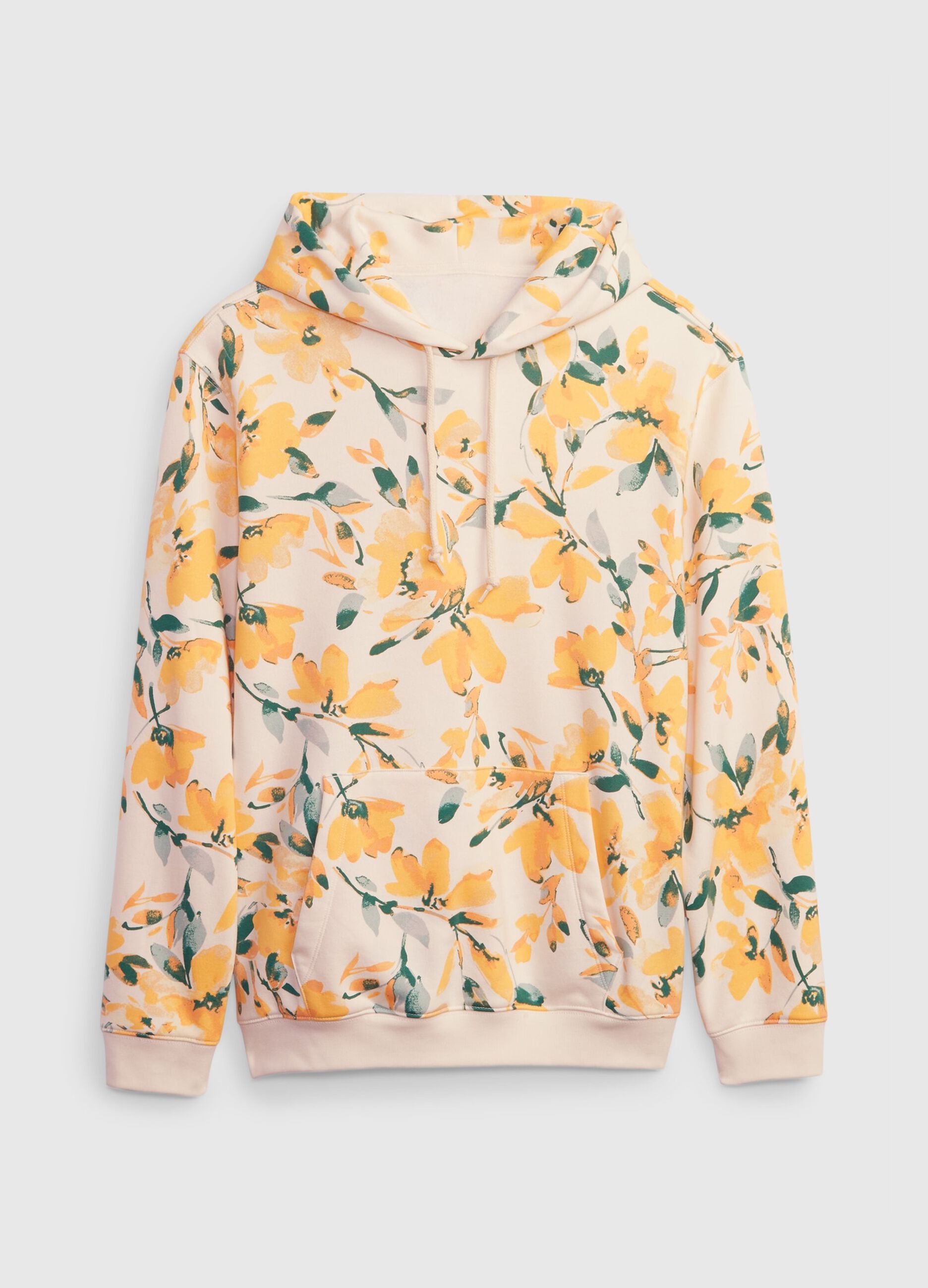 Sweatshirt with hood and floral pattern_3