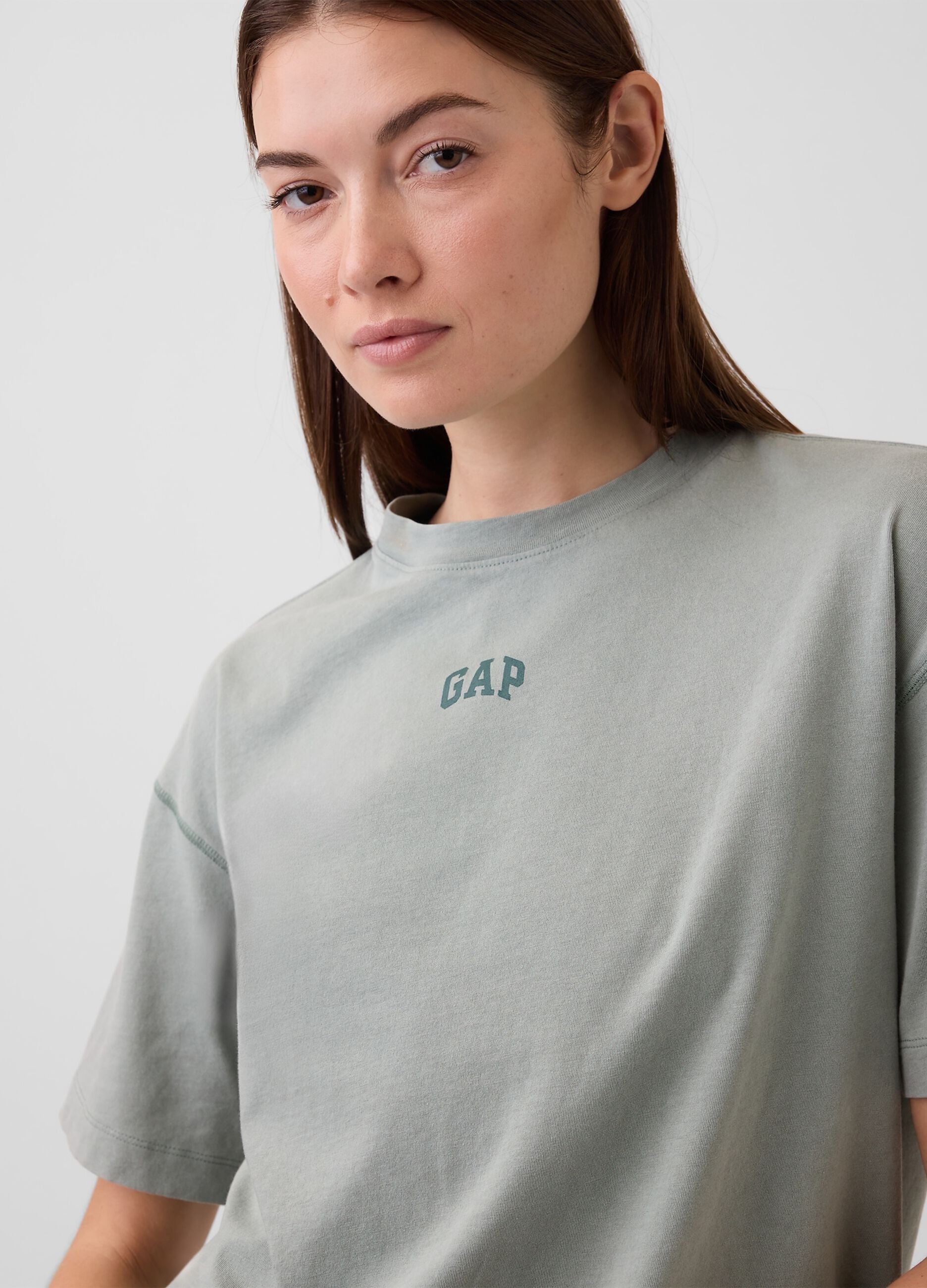 T-shirt in puro cotone a maniche corte con logo GAP