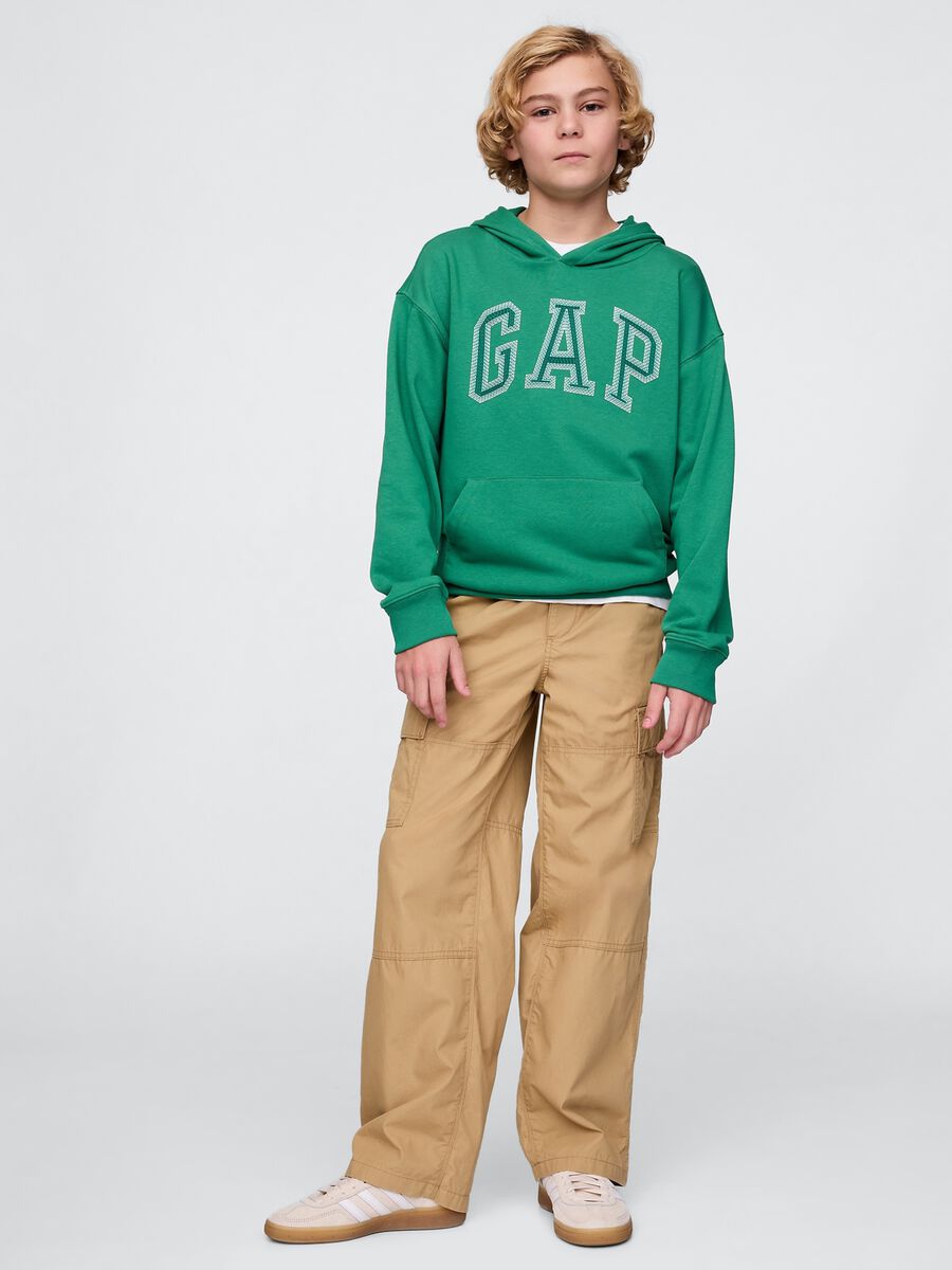 Green Hooded Sweatshirt GAP Kids Boy_2