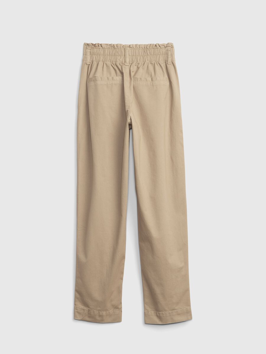 Pantaloni slouchy con vita arricciata Bambina_1