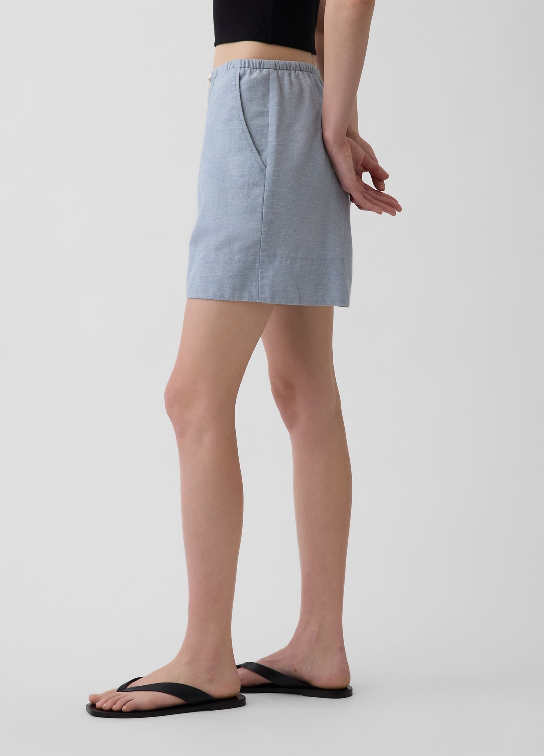 Shorts in misto lino