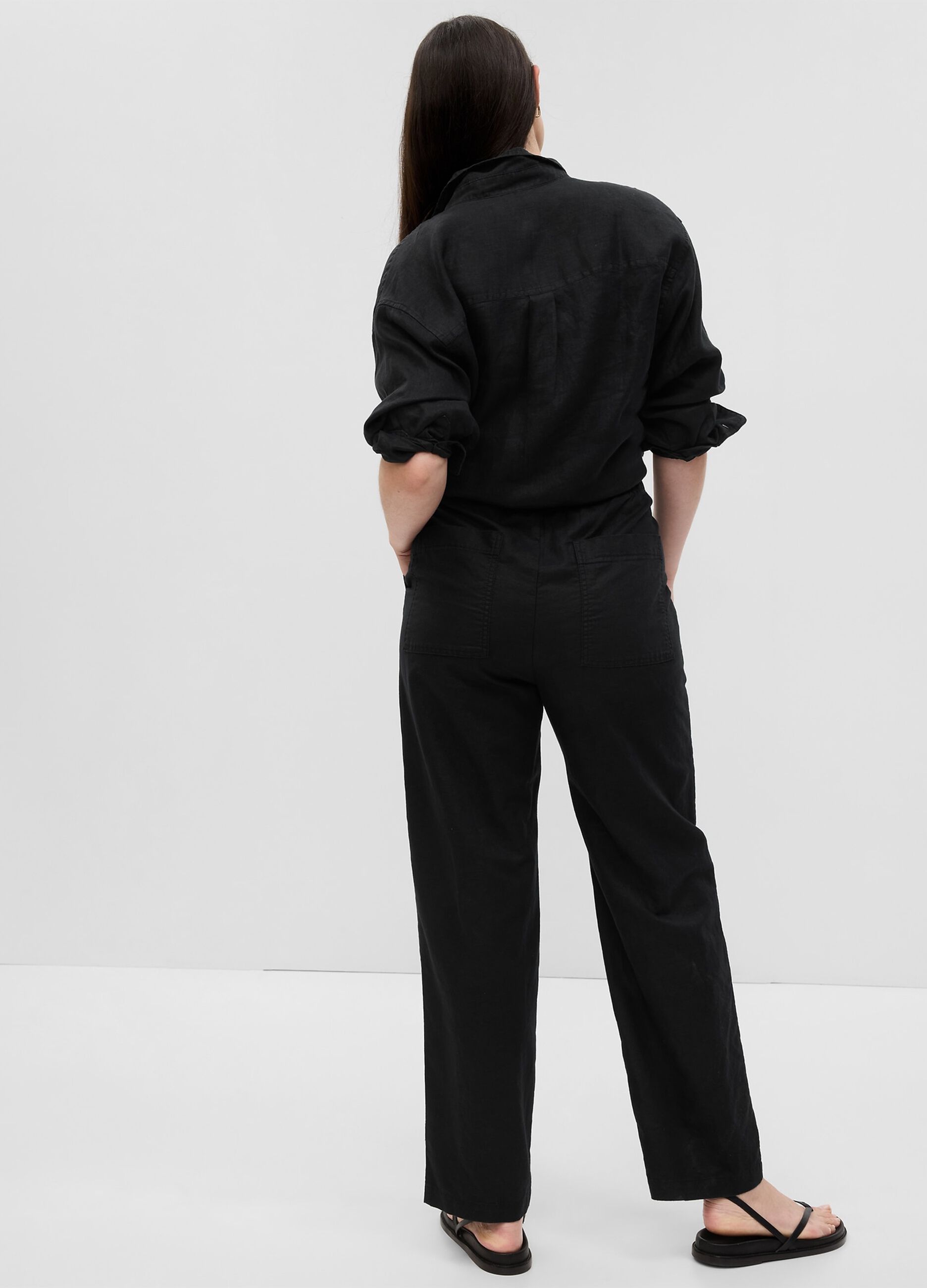 Straight-fit trousers in linen and cotton_4