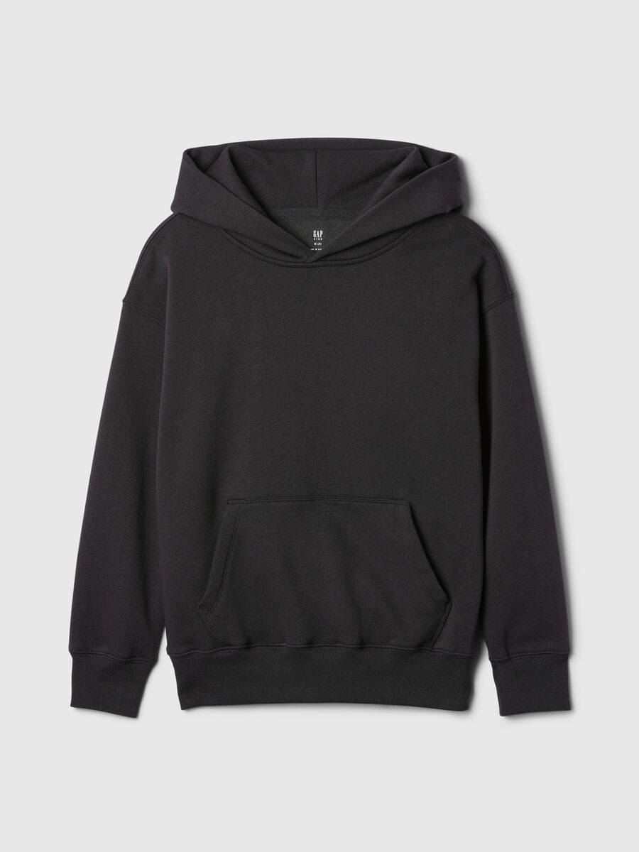 Felpa con cappuccio tinta unita Unisex_4