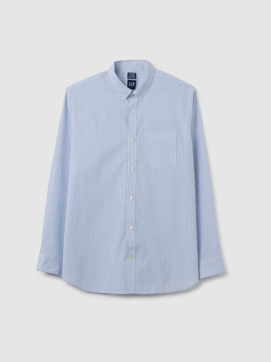 Camicia regular fit in popeline a righe Coolmax® Uomo_1