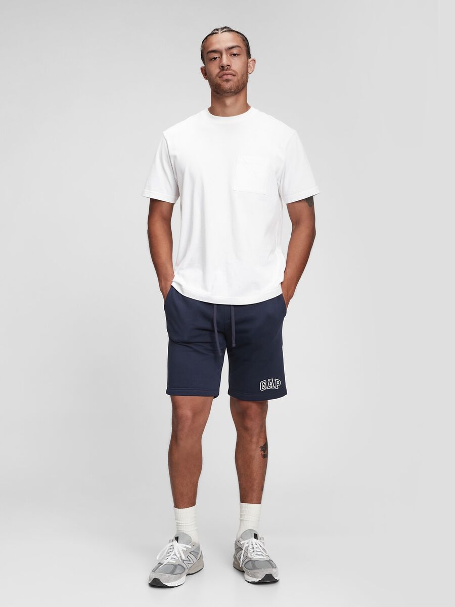 Plush Bermuda shorts with embroidered logo Man_0
