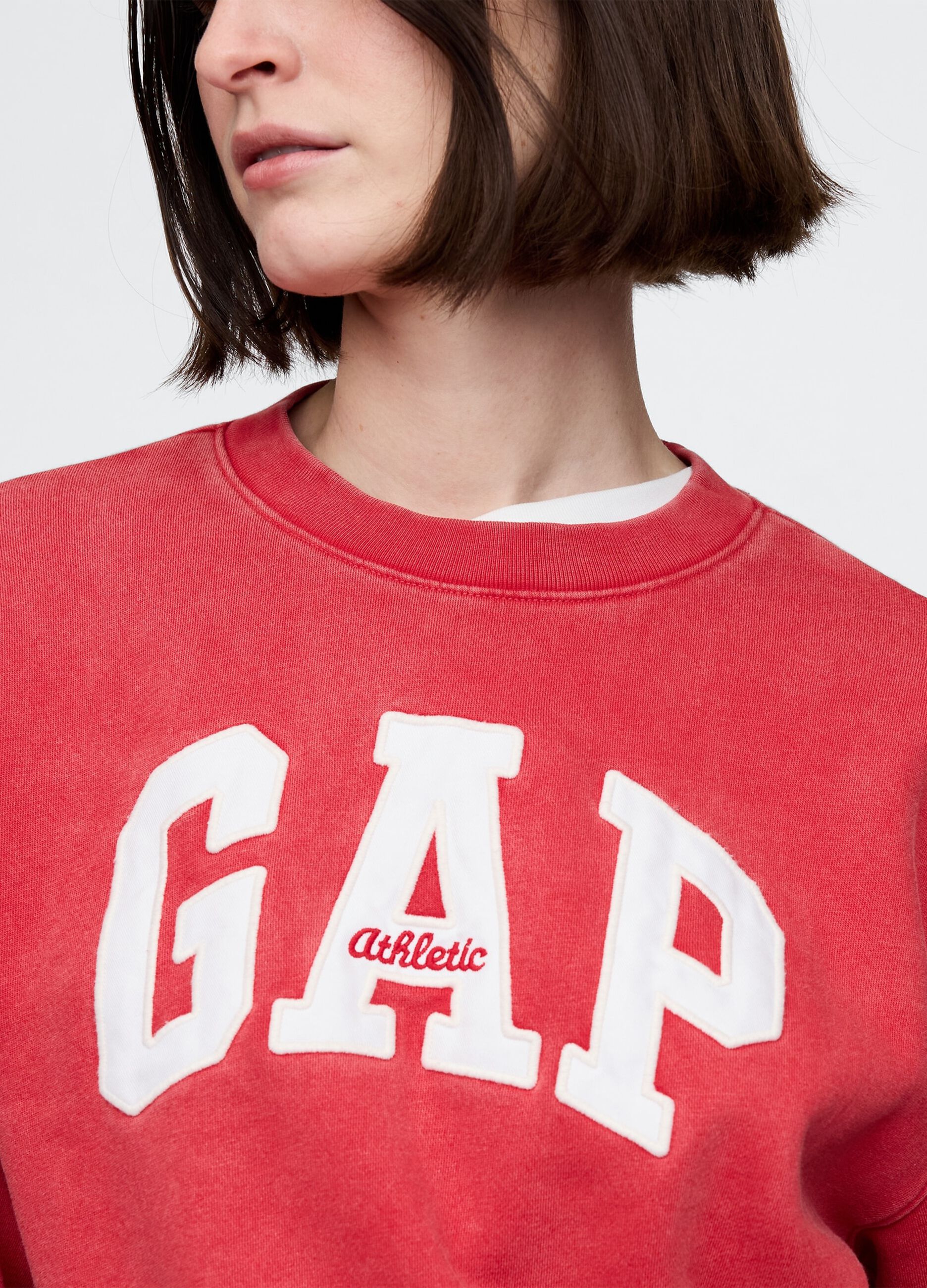 Felpa rossa con logo Gap_3