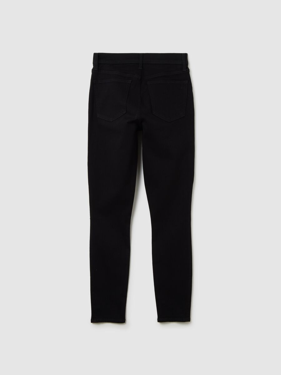 Jeans skinny fit a vita alta Donna_5