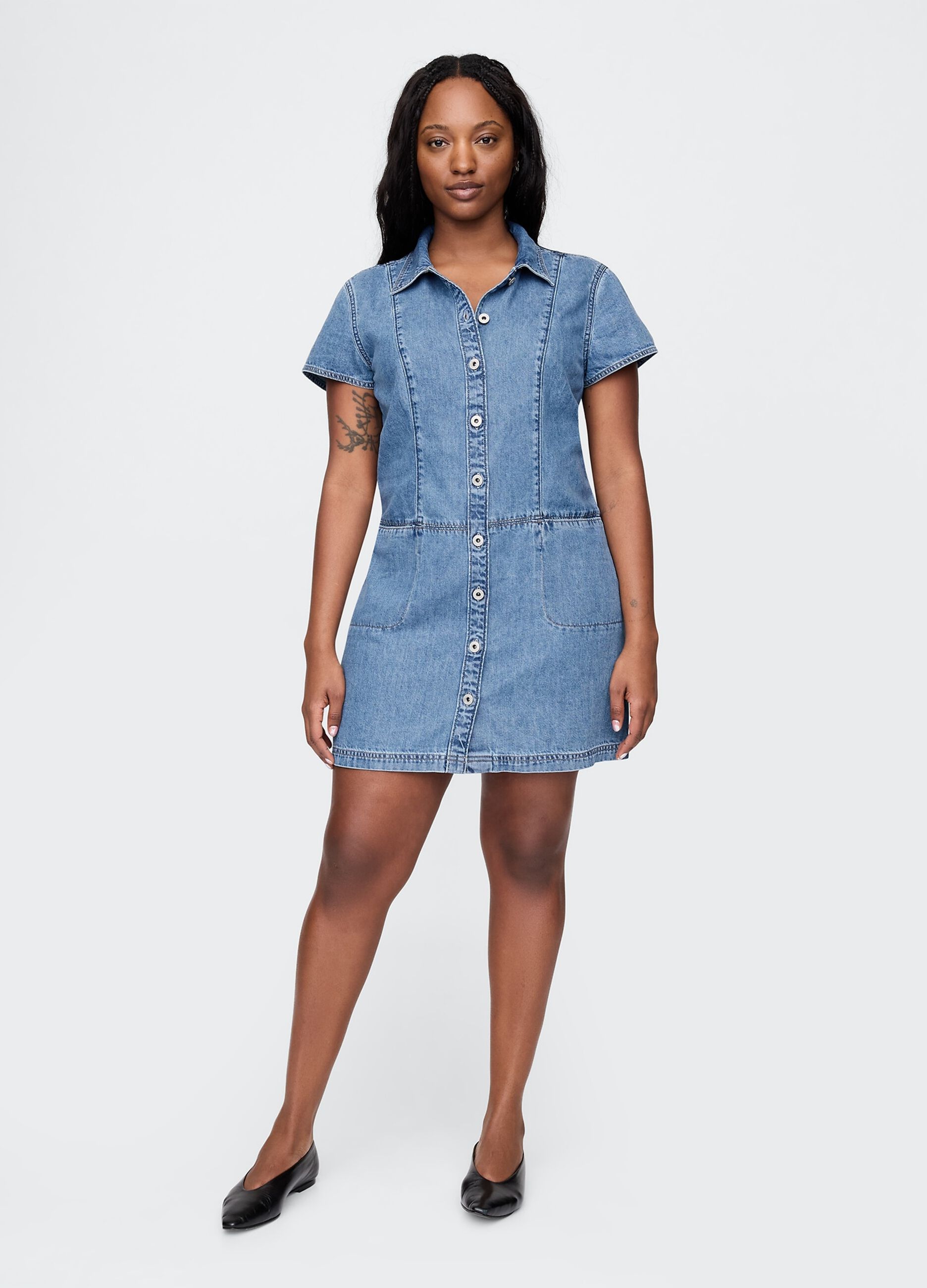Abito in denim Gap con bottoni_4