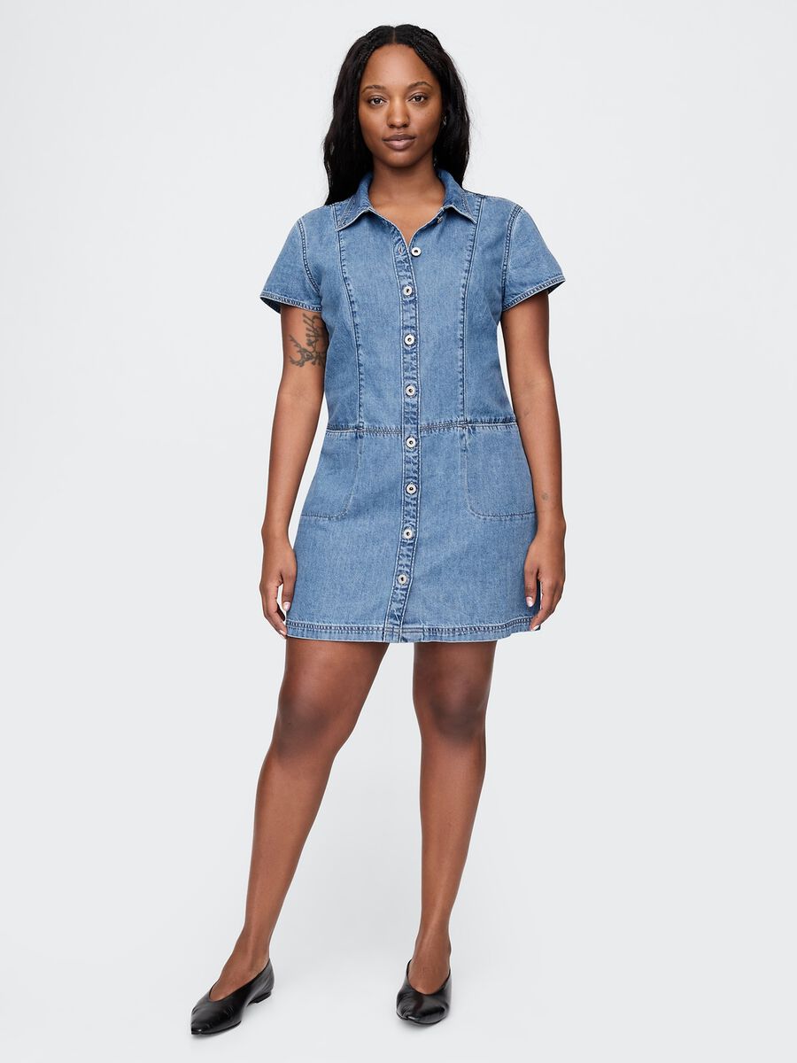 Abito in denim Gap con bottoni Donna_4