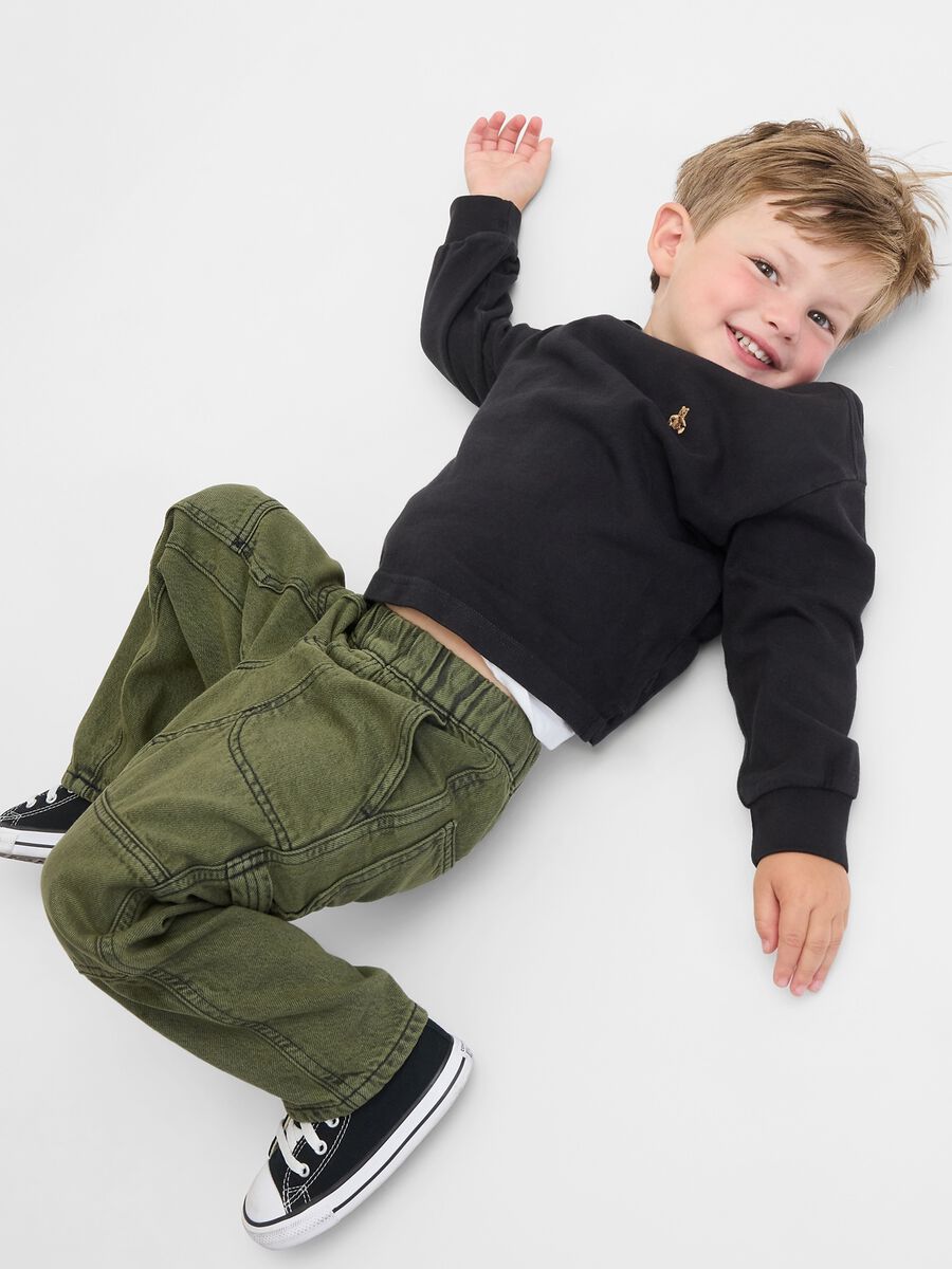 Green denim trousers for boys Baby Boy_3