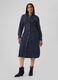 Denim shirt dress with pleats_4