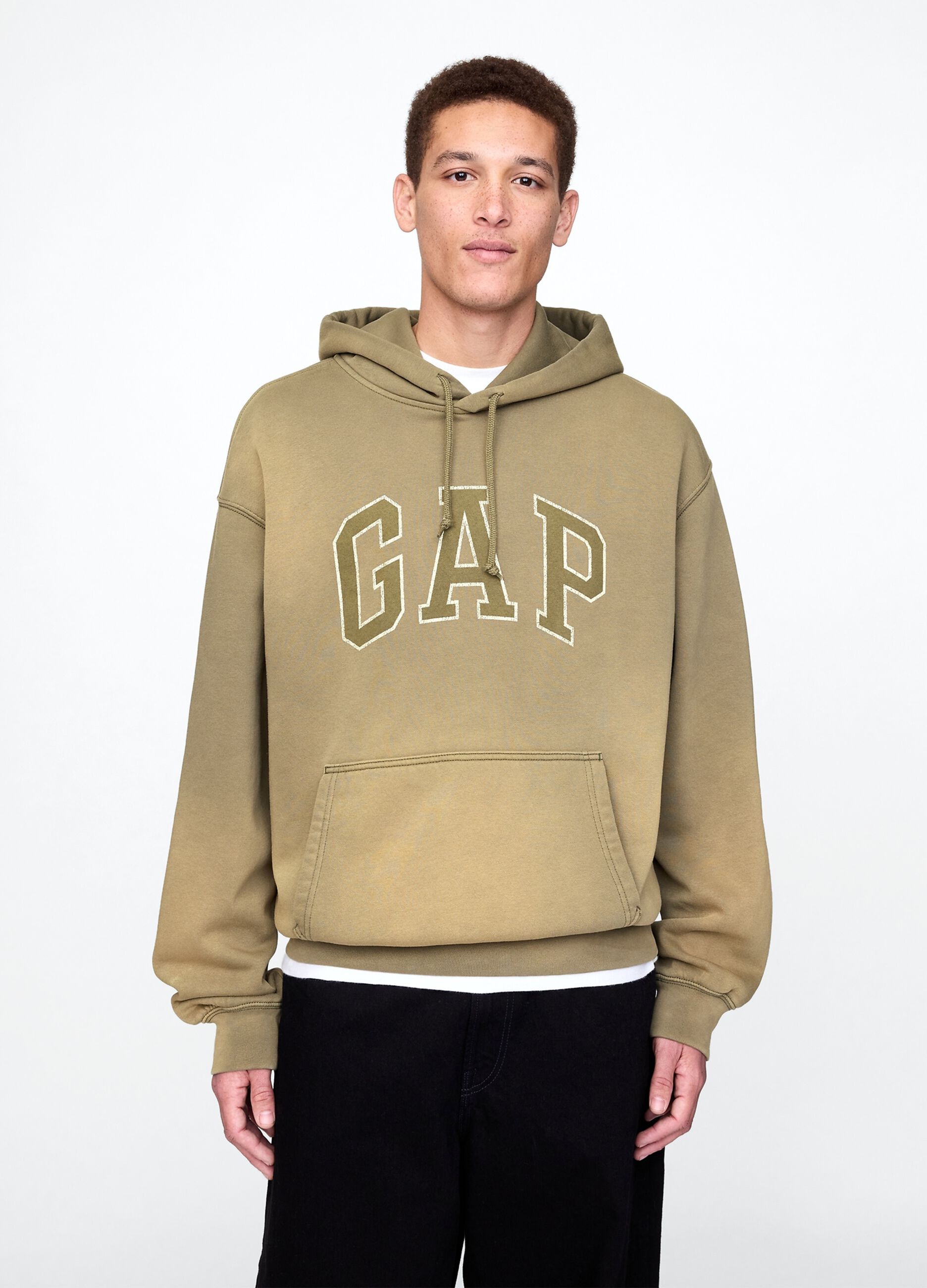 Felpa con cappuccio verde Gap