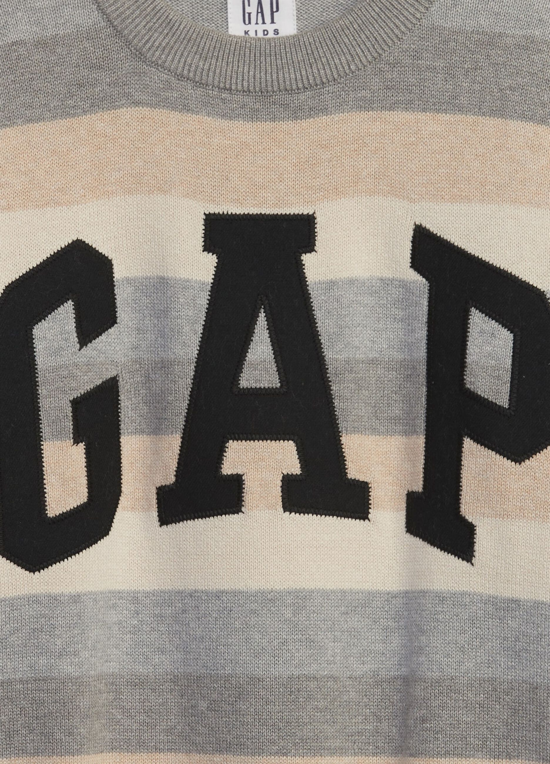 Striped pullover with embroidered logo_2