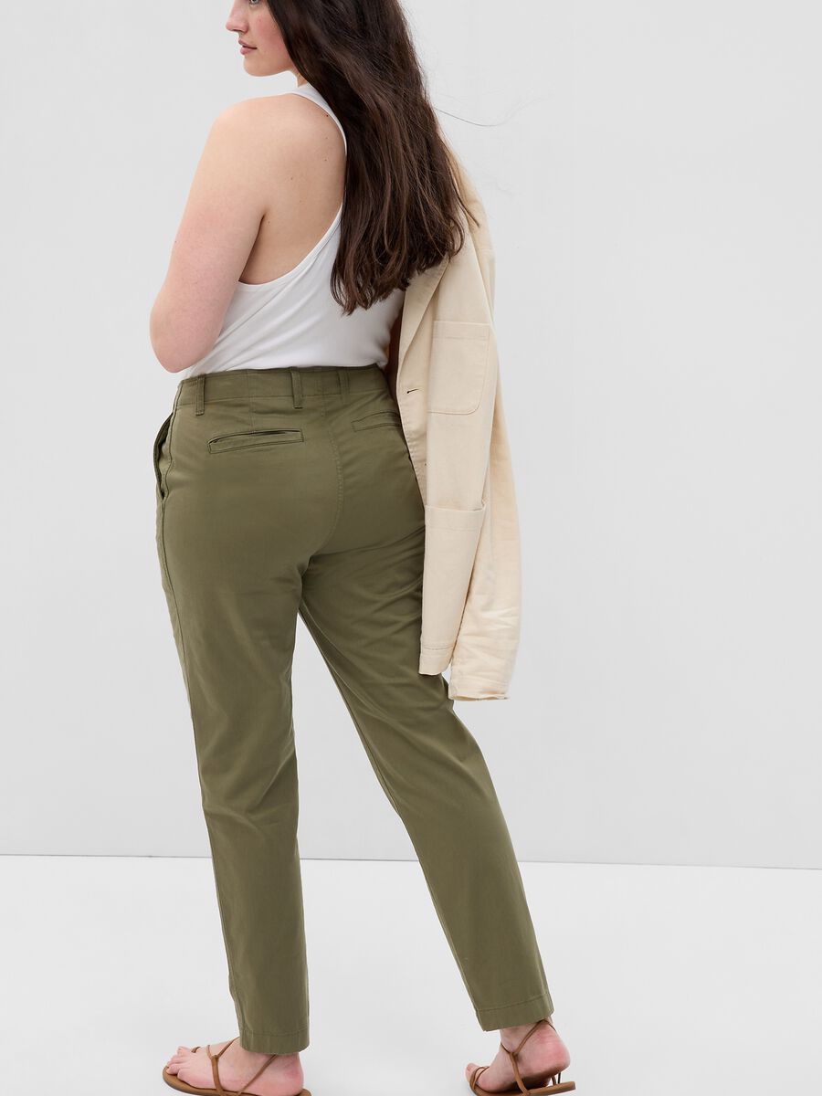 Slim-fit mid-rise chino trousers Woman_4