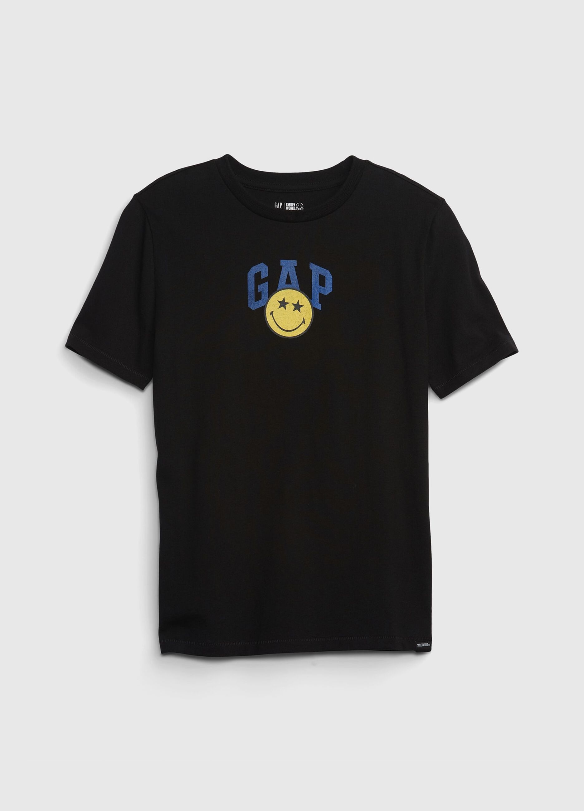 T-shirt con stampa logo e Smiley®_0